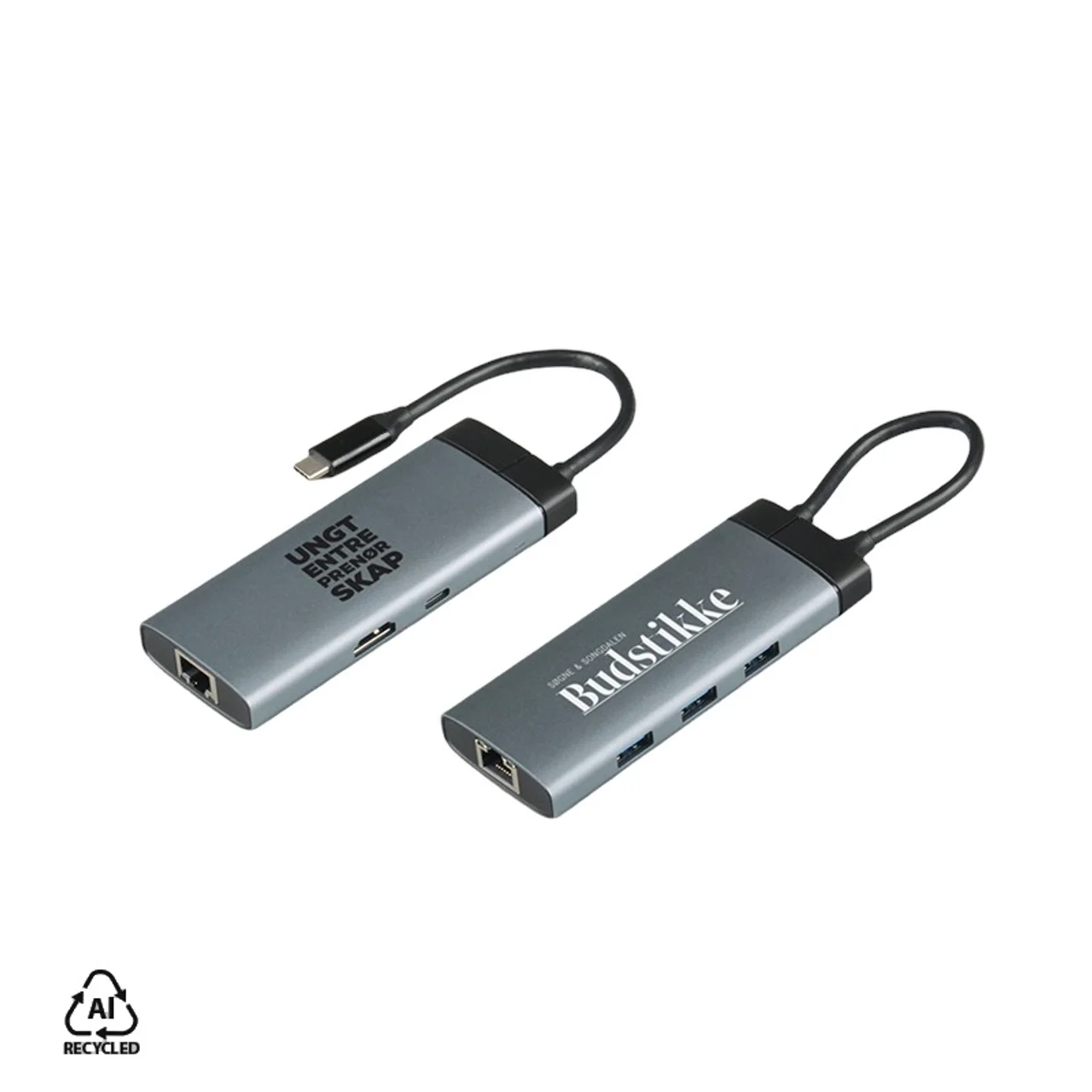 Hovedproduktbilde for 25-47-dra-3897 Peak Resirkulert Aluminium 6-i-1 USB hub