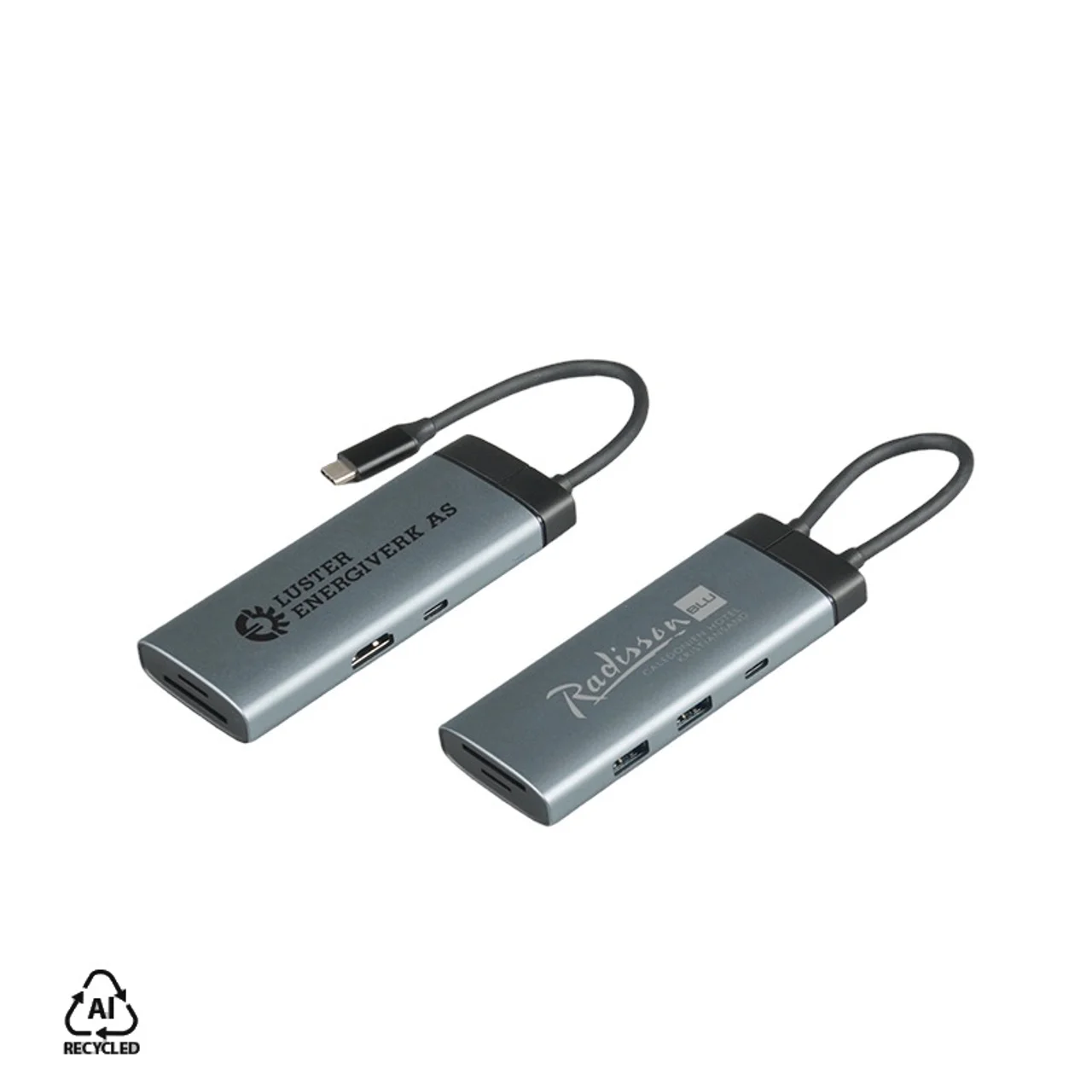 Hovedproduktbilde for 25-47-dra-3898 Cloud Resirkulert Aluminium 7-i-1 USB hub