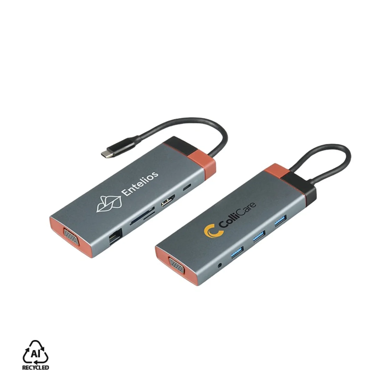 Hovedproduktbilde for 25-47-dra-3899 Cielo Resirkulert Aluminium 10-i-1 USB hub