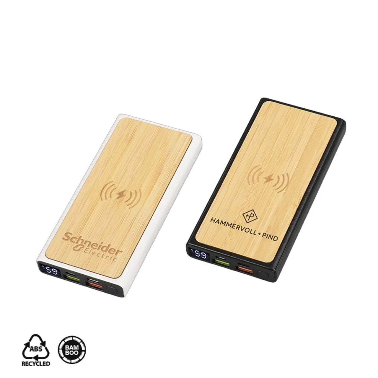 Hovedproduktbilde for 25-47-dra-3911 Aspen 10.000 mAh Bambus  Trådløs Powerbank
