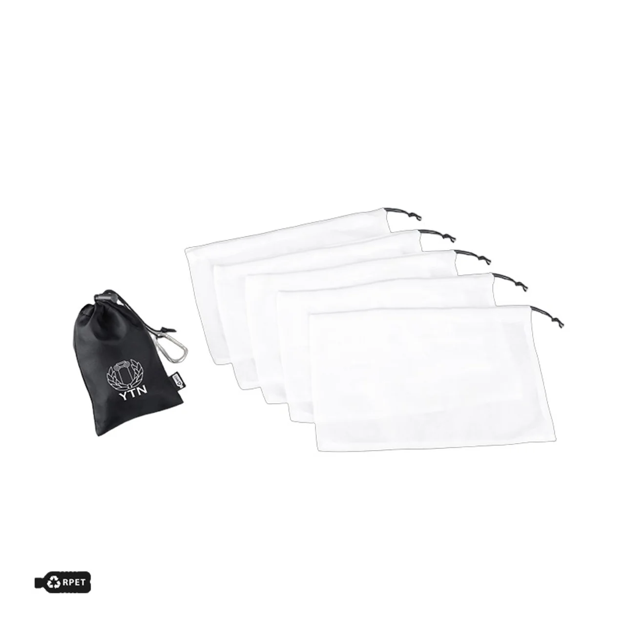 Hovedproduktbilde for 25-47-dra-3922 Avelin RPET 5 stk Frukt- og Grøntposer