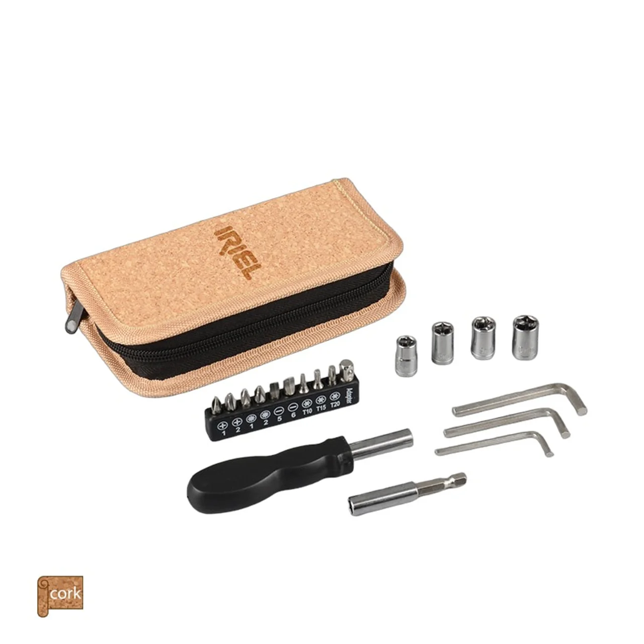 Hovedproduktbilde for 25-47-dra-3975 Thompson 19-i-1 Skrutrekkersett i Korkbag
