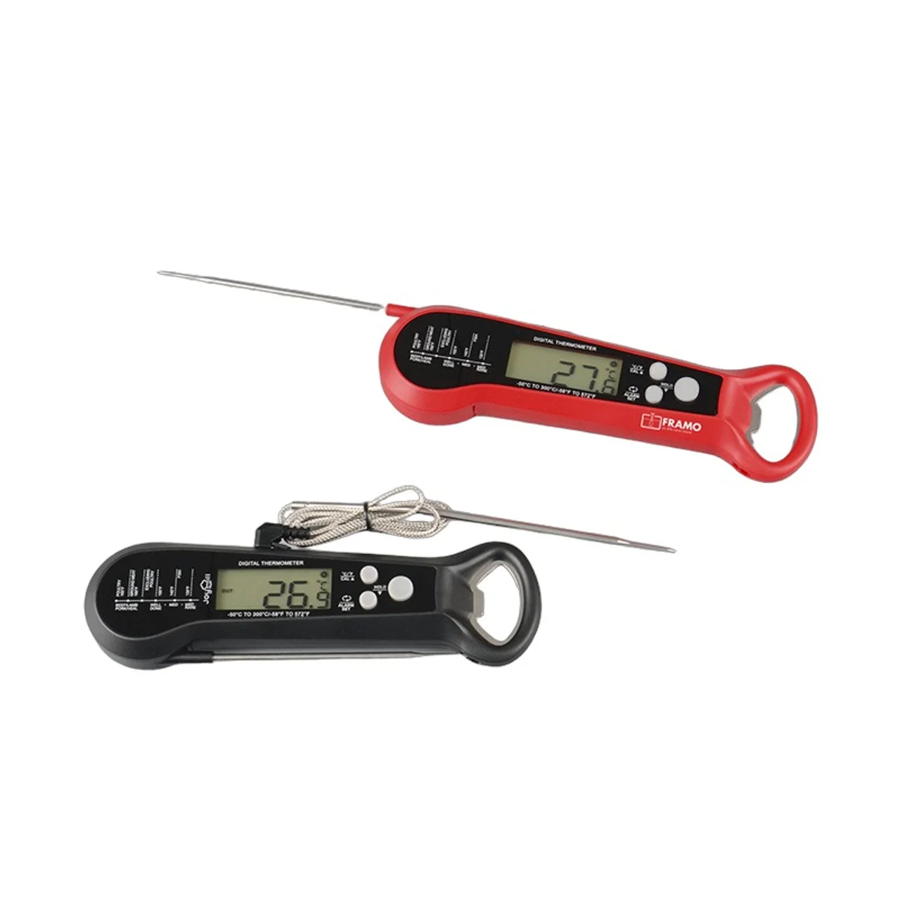Hovedproduktbilde for 25-47-dra-4015 Louis Digitalt Steketermometer med Flaskeåpner