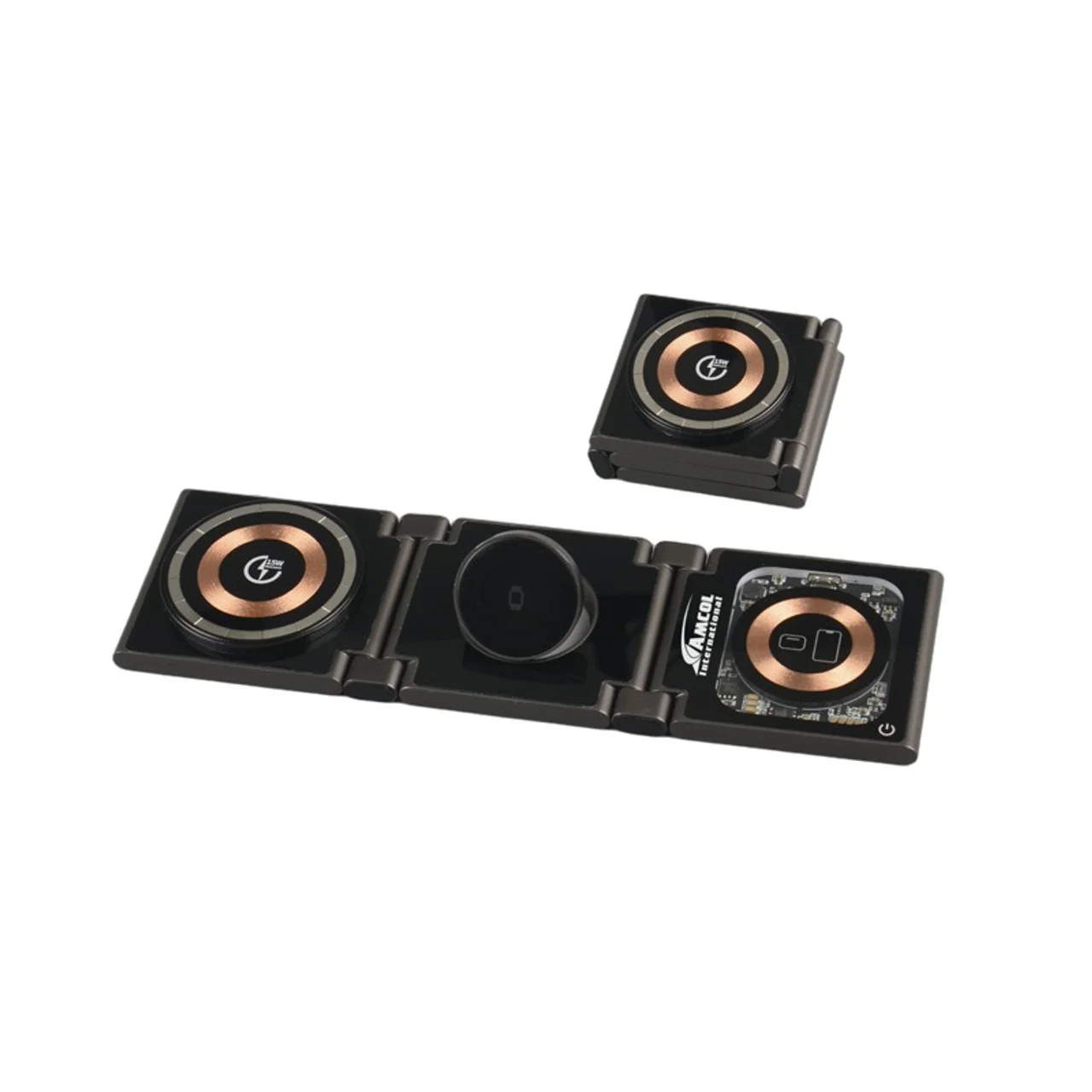 Hovedproduktbilde for 25-47-dra-4225 Phoenix 4-i-1 15W Trådløs Ladeplate med RGB Lys