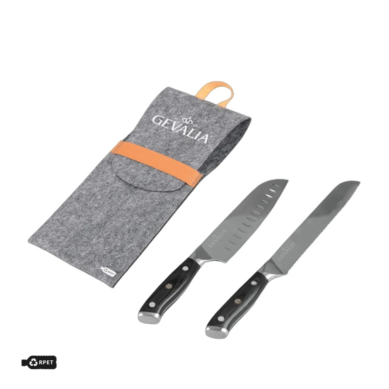 Hovedproduktbilde for 25-47-dra-4260 Chefs RPET Filt Sett med Santoku & Brødkniv