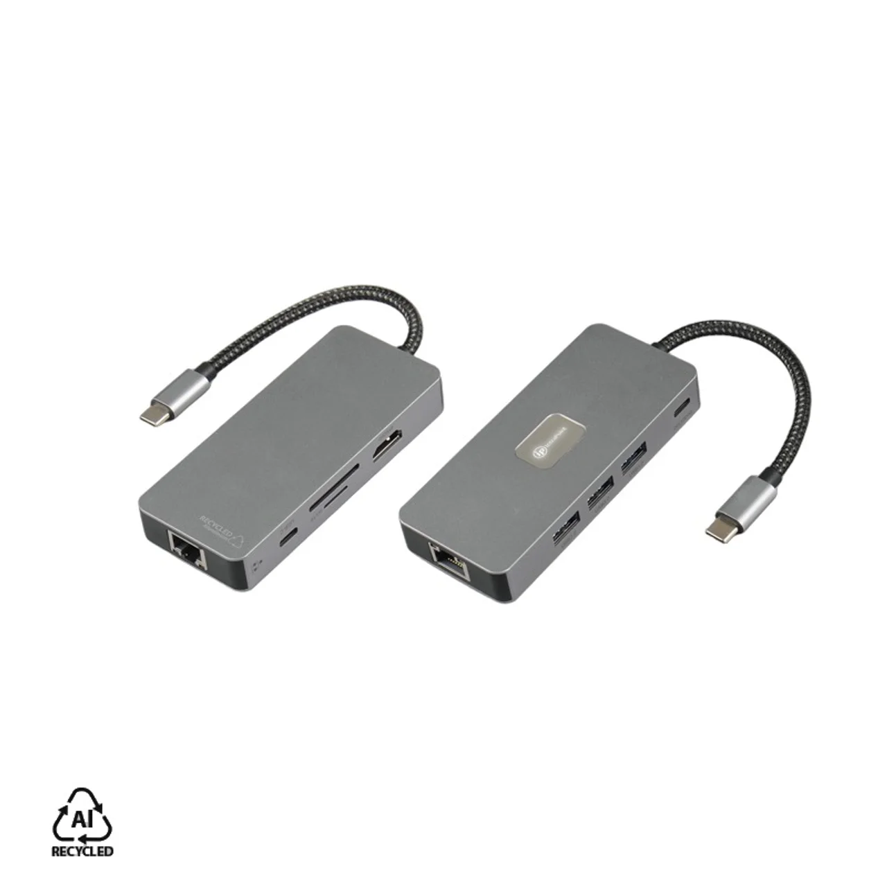 Hovedproduktbilde for 25-47-dra-4295 Mistral Resirkulert Aluminium 9-i-1 USB hub