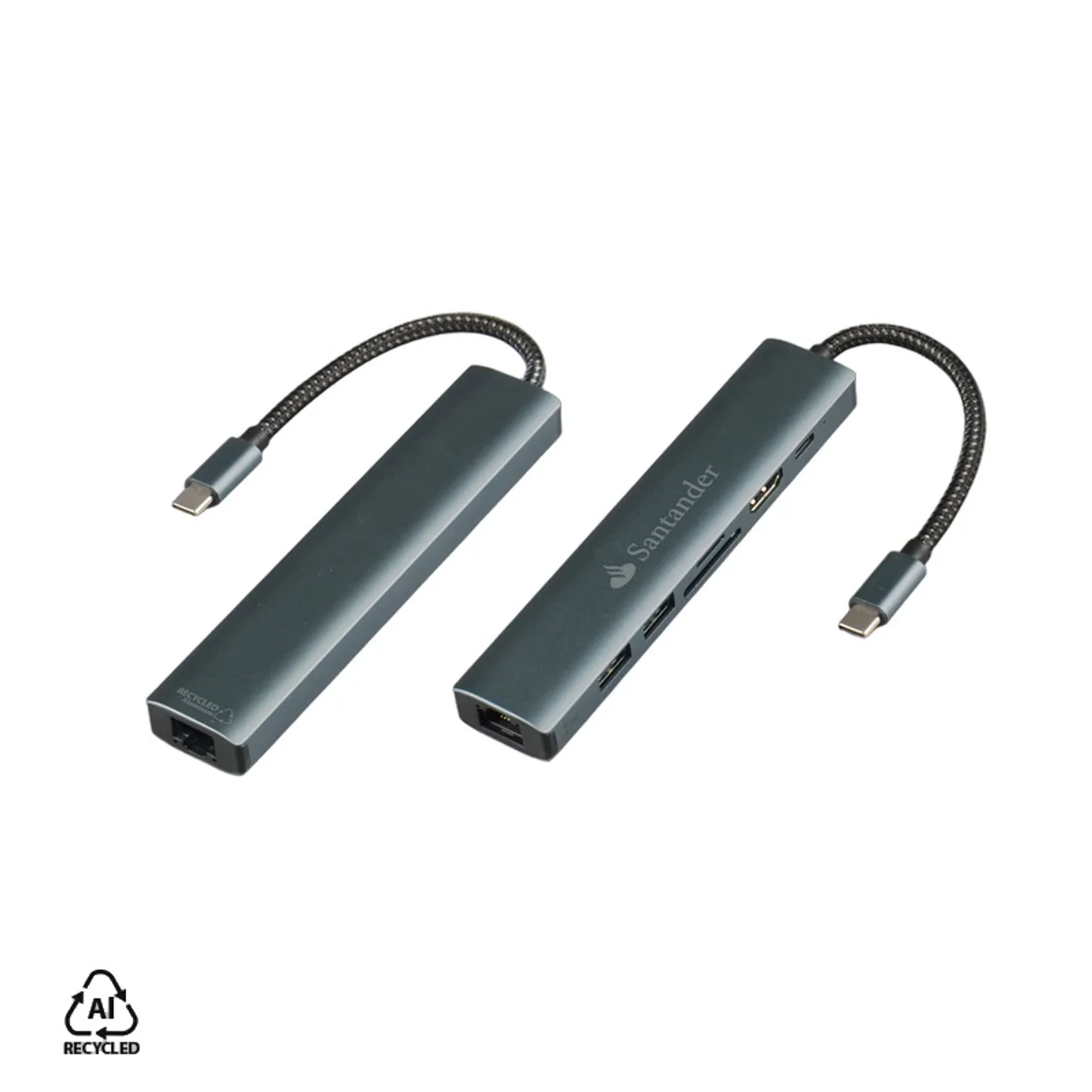 Hovedproduktbilde for 25-47-dra-4299 Calypso Resirkulert Aluminium 7-i-1 USB hub