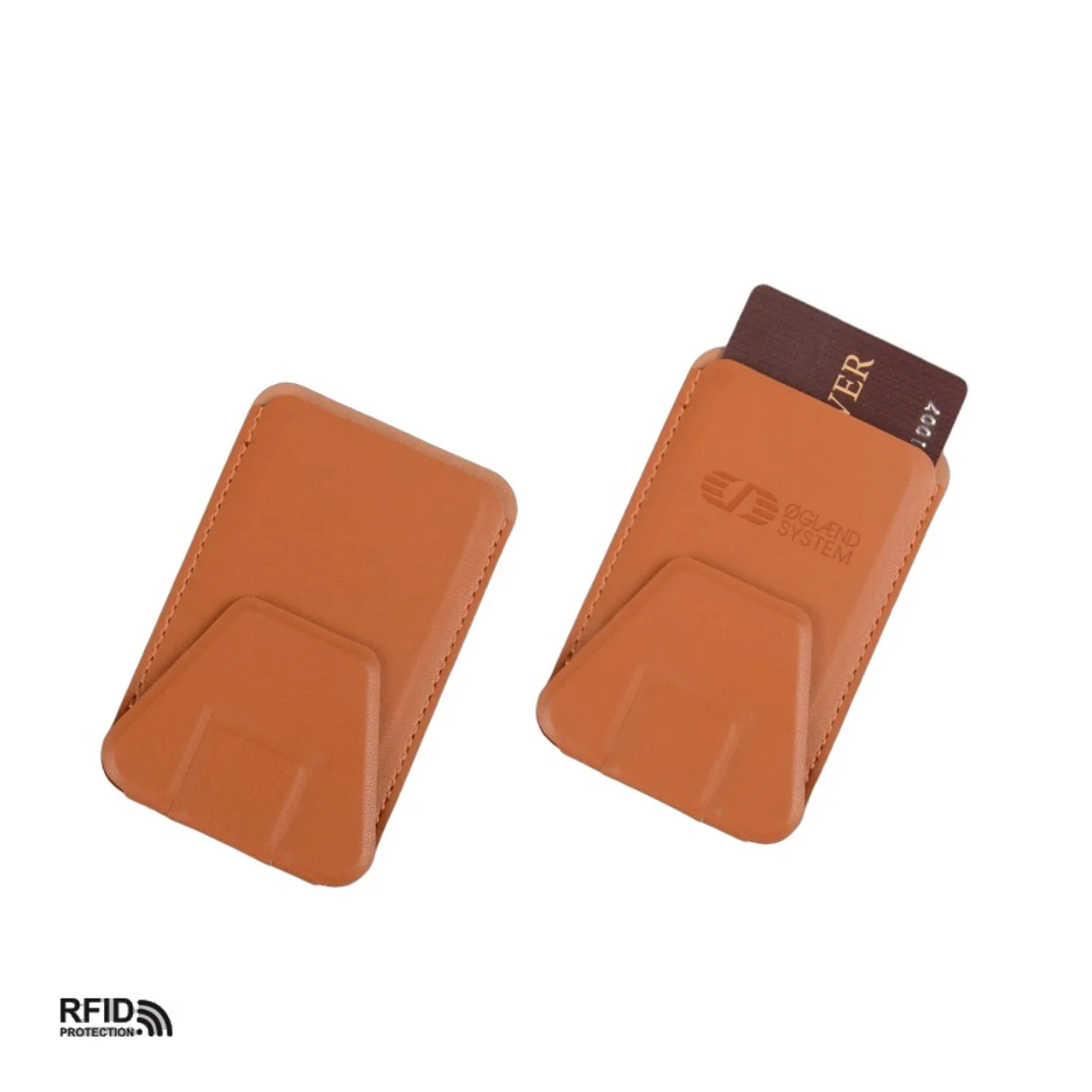 Hovedproduktbilde for 25-47-dra-4310 Bratis PU-skinn RFID Kortholder med Telefonstativ