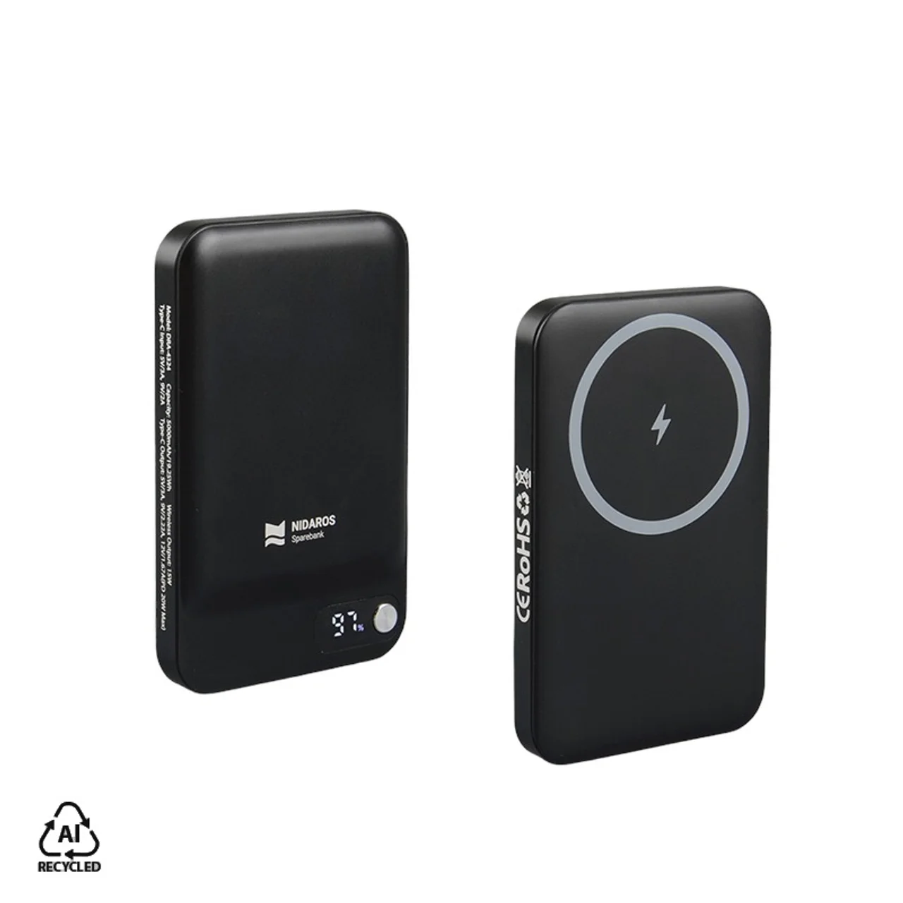 Hovedproduktbilde for 25-47-dra-4324 North Bay 5000 mAh Magnetisk  Trådløs Powerbank