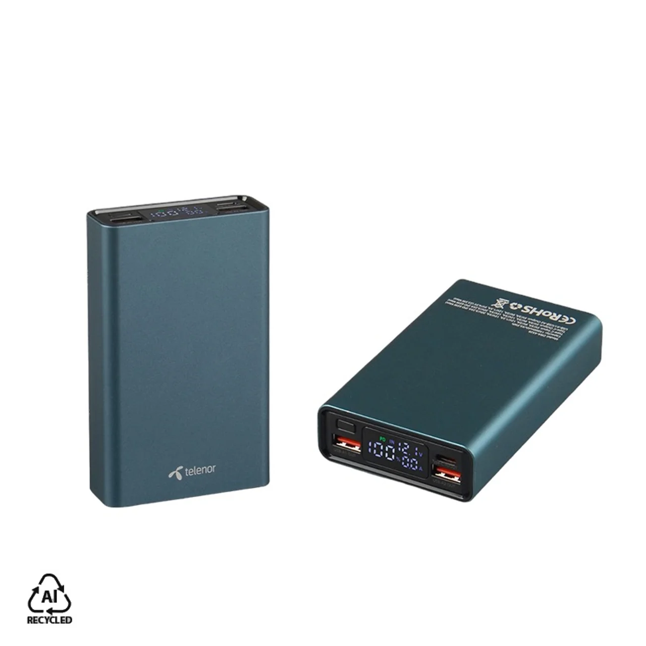Hovedproduktbilde for 25-47-dra-4326 Eisenstadt 15.000 mAh Resirkulert Aluminium  Powerbank