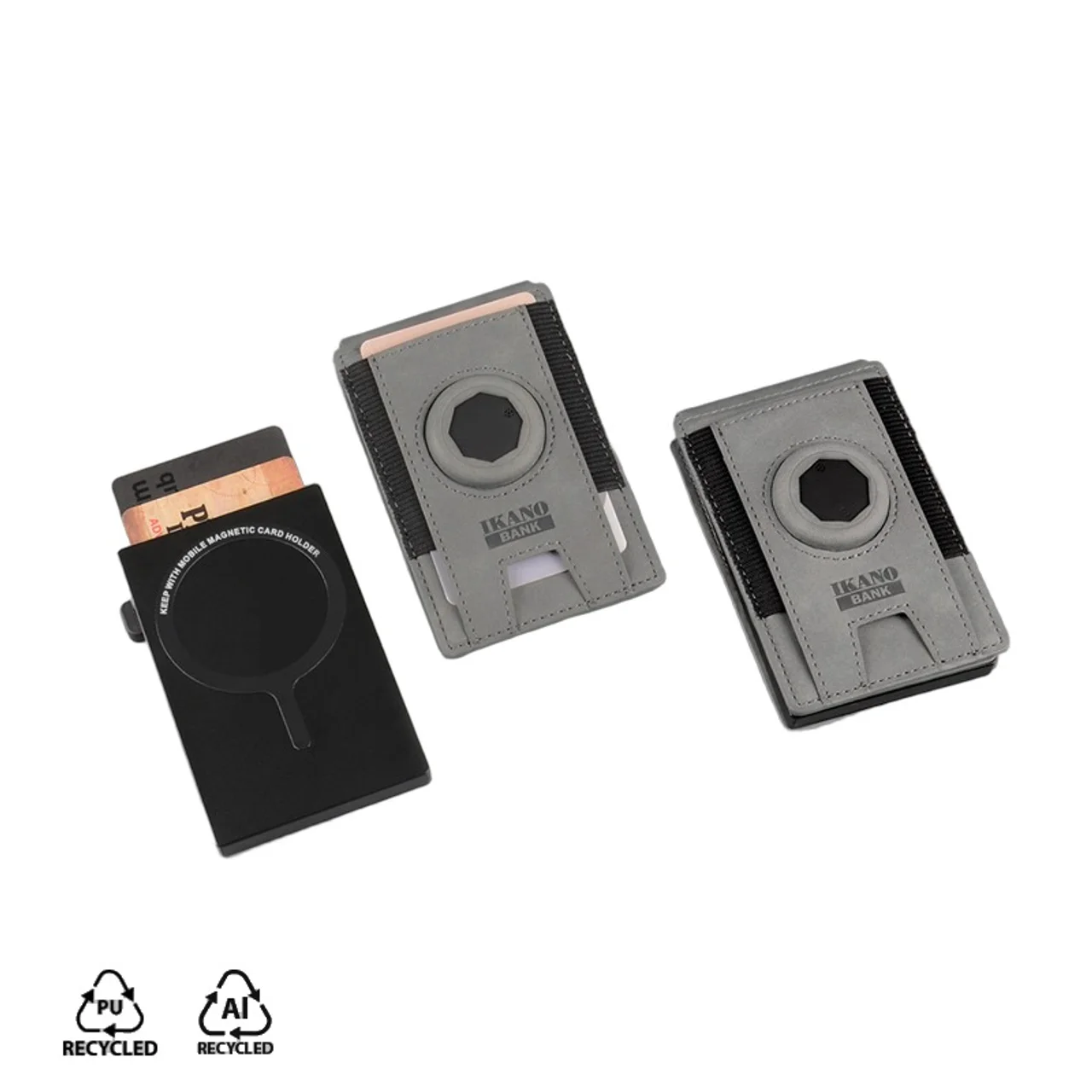Hovedproduktbilde for 25-47-dra-4377 Feborg RFID Resirkulert Aluminium og PU Kortholder med Sporing