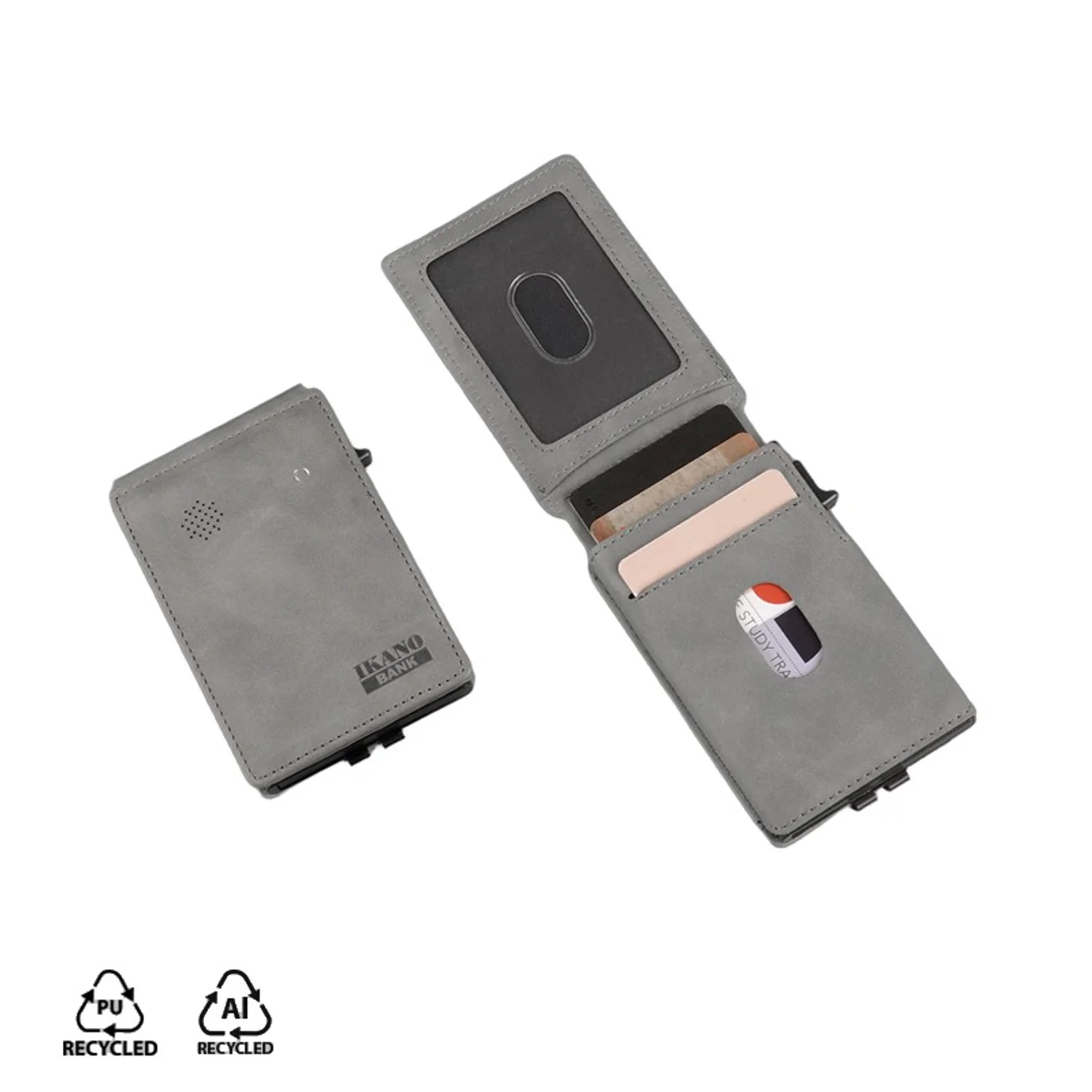 Hovedproduktbilde for 25-47-dra-4379 Bruck RFID Resirkulert Aluminium og PU Kortholder med Sporing