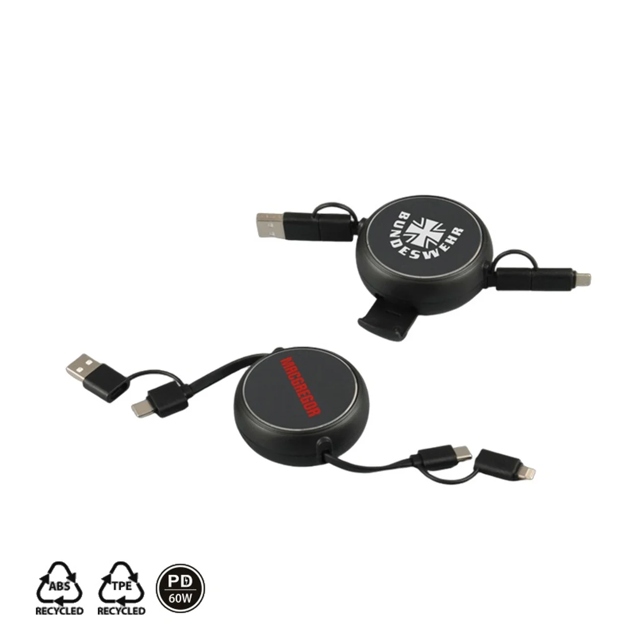Hovedproduktbilde for 25-47-dra-5011 Vienna 6-i-1 60W Uttrekkbar Ladekabel