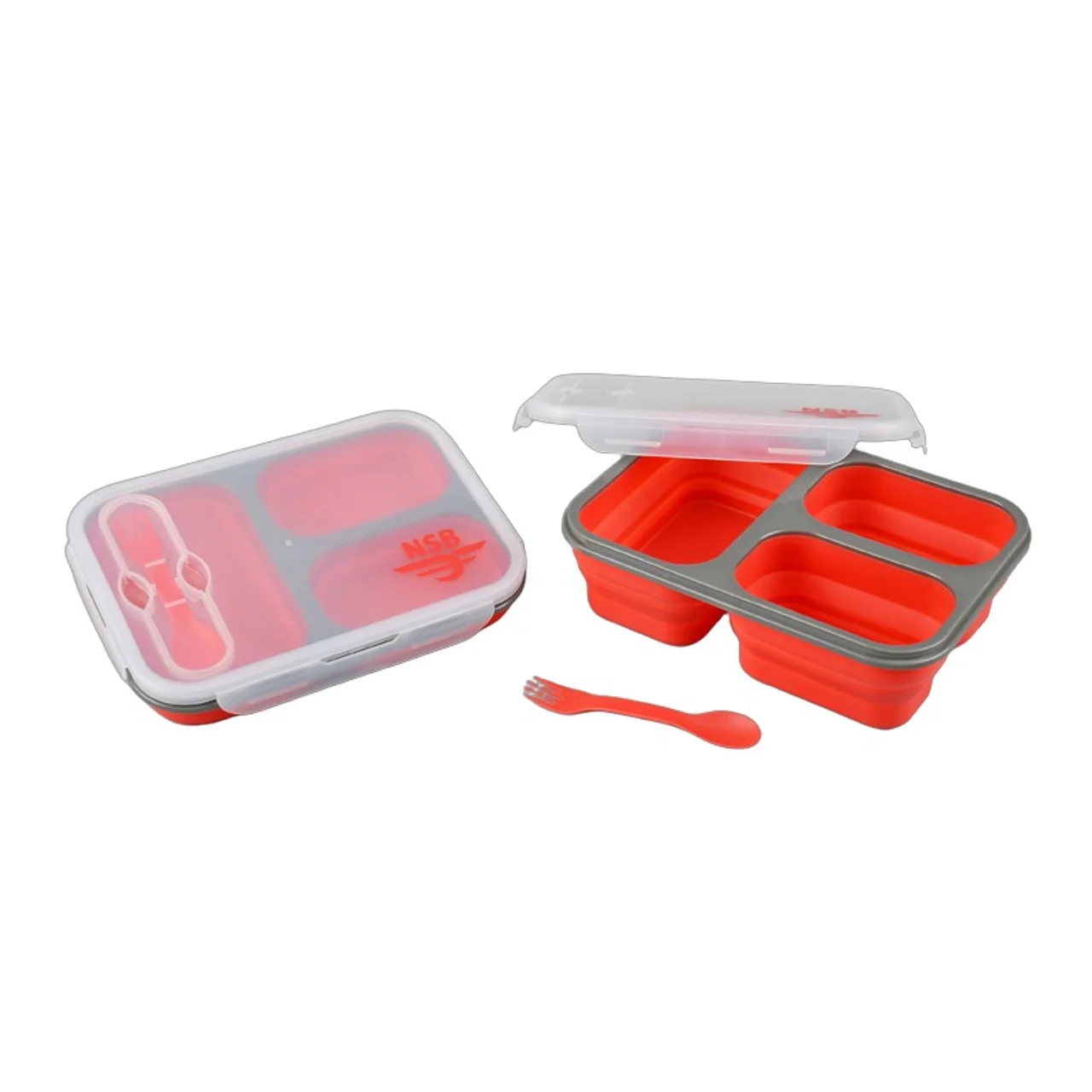 Hovedproduktbilde for 25-47-drb-2549 Kayla Silikon Tre-roms Sammenleggbar Matboks