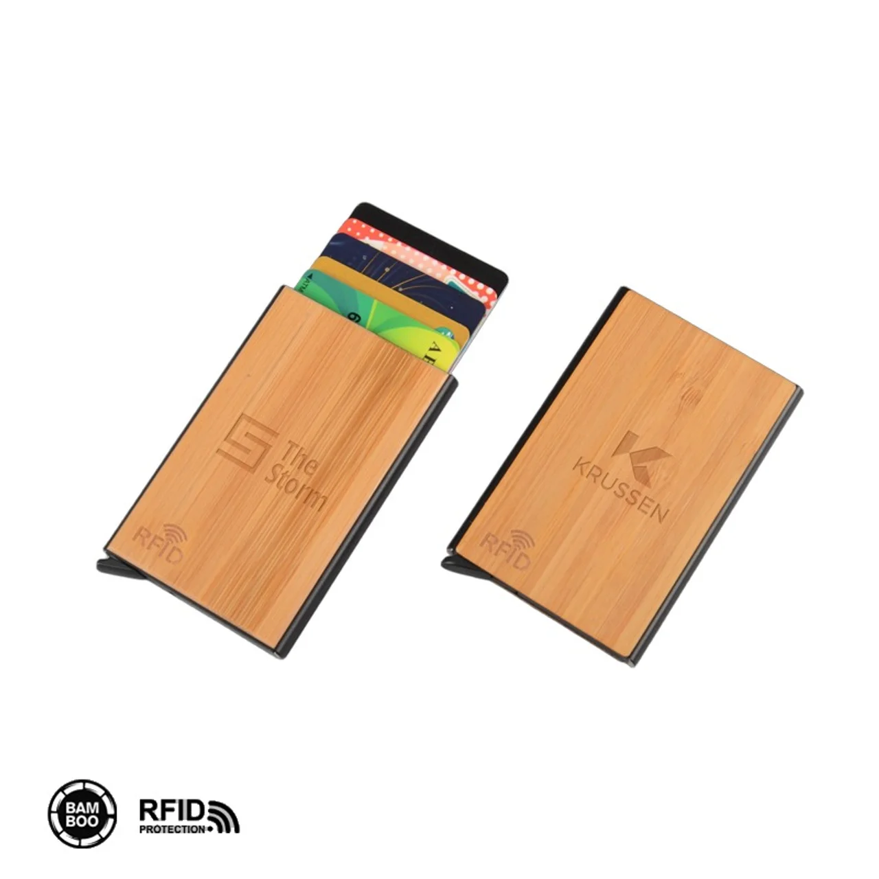 Hovedproduktbilde for 25-47-drb-4030 Dresden Bambus og Aluminium RFID Kortholder
