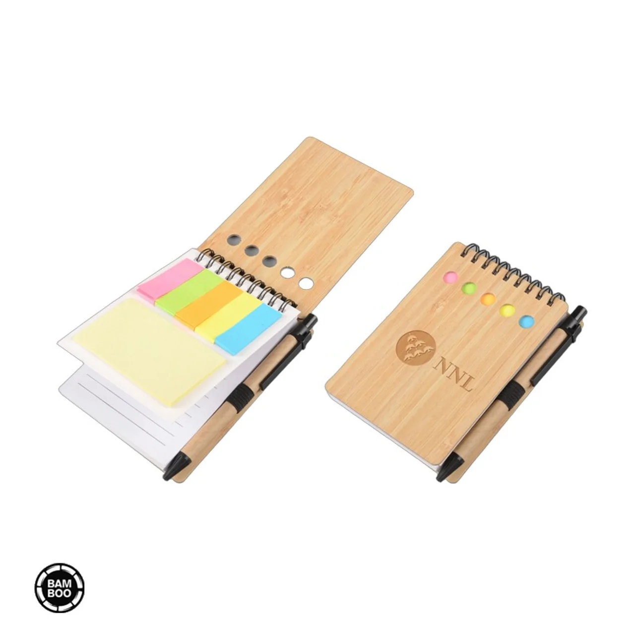 Hovedproduktbilde for 25-47-drb-5774 Nova Bambus Notatlapper med Spiralbok