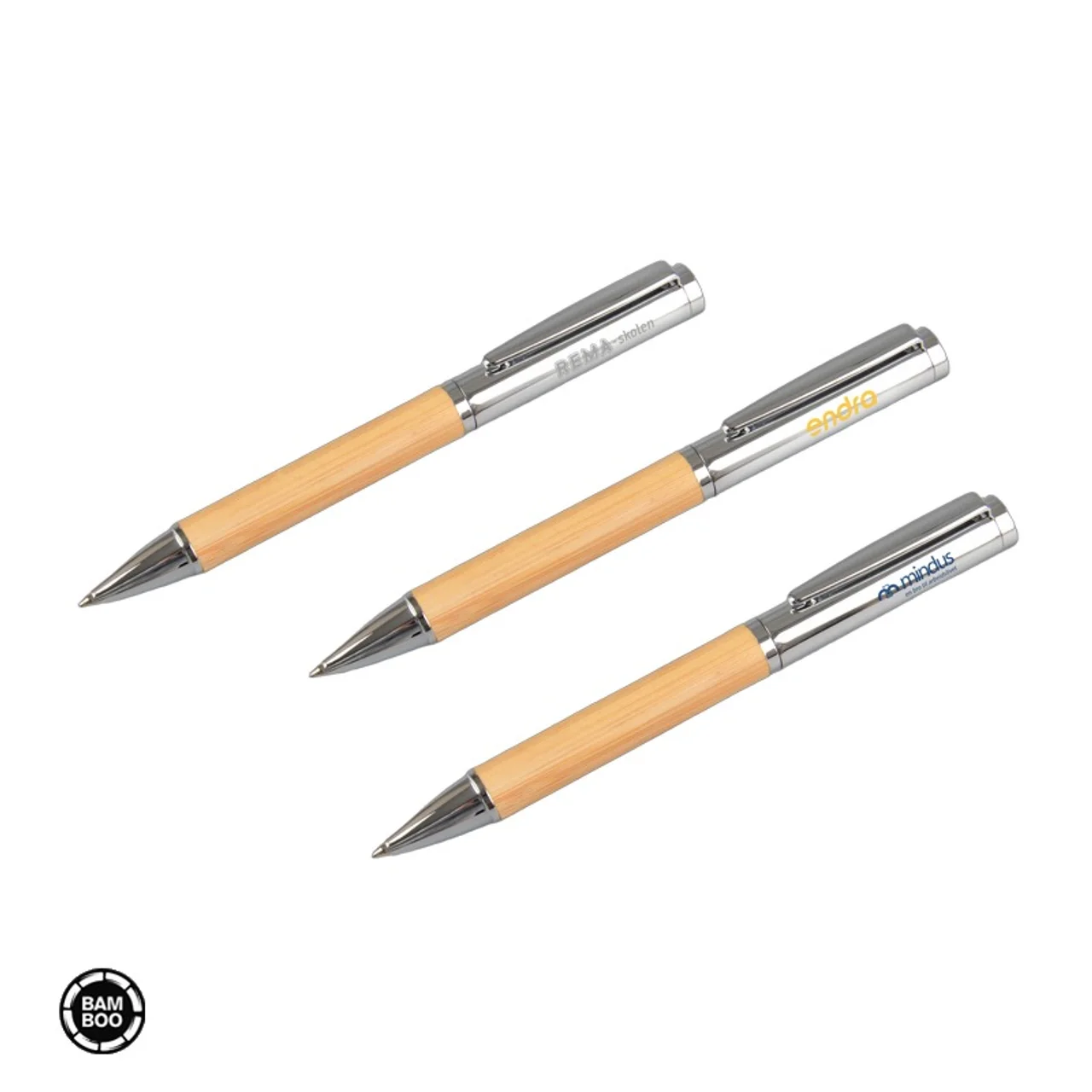 Hovedproduktbilde for 25-47-drb-5807 Orika Metall og Bambus Twist  Kulepenn