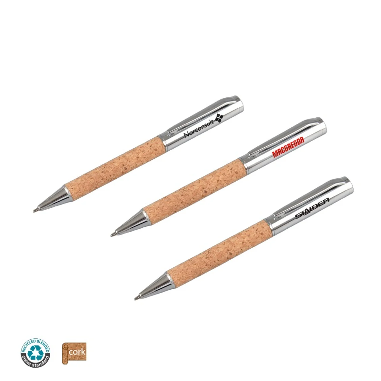 Hovedproduktbilde for 25-47-drb-5808 Mevia Metall og Kork Twist  Kulepenn