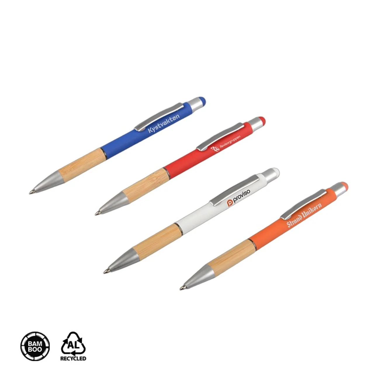 Hovedproduktbilde for 25-47-drb-6021 Moson Resirkulert Aluminium og Bambus Touch/Stylus  Kulepenn