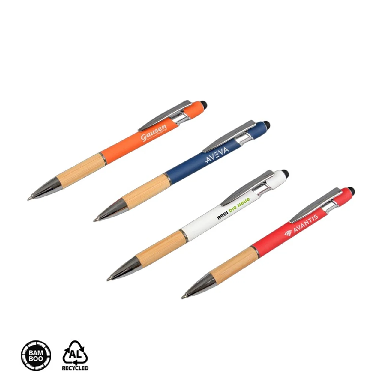 Hovedproduktbilde for 25-47-drb-6022 Weler Resirkulert Aluminium og Bambus Touch/Stylus  Kulepenn