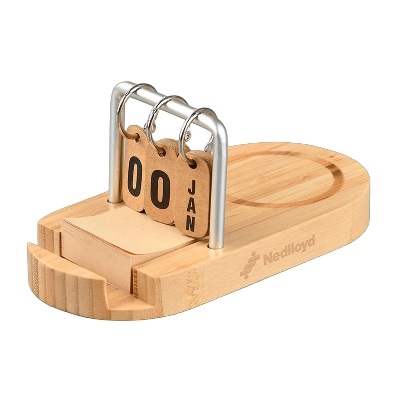 Hovedproduktbilde for 25-47-drc-5022 Alvaro Bambus 15W Trådløs Lader med Kalender