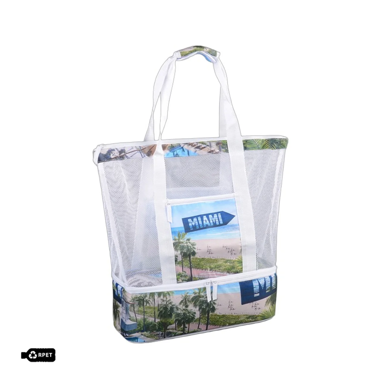 Hovedproduktbilde for 25-47-drc-6275 rPET Mesh Strandveske med Kjølerom