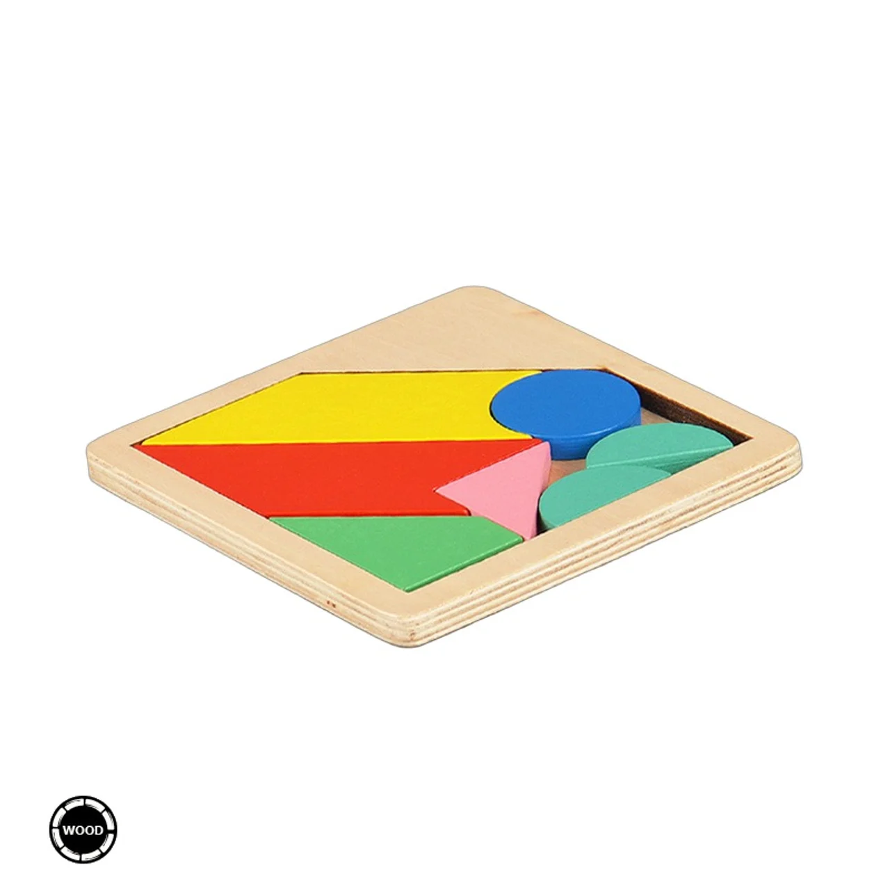 Hovedproduktbilde for 25-47-drc-6499 Ankermark Fargerik Tangram-Puslespill i Tre