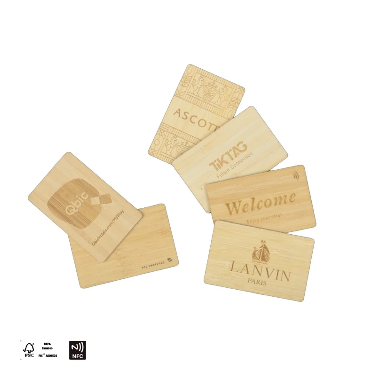 Hovedproduktbilde for 25-47-drc-7093 Ivrea Bambus Kort med NFC-chip