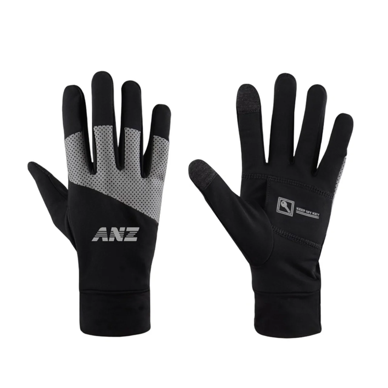 Hovedproduktbilde for 25-47-drc-8068 Varo Polyester og Elastan Touch Sportshansker med Refleks