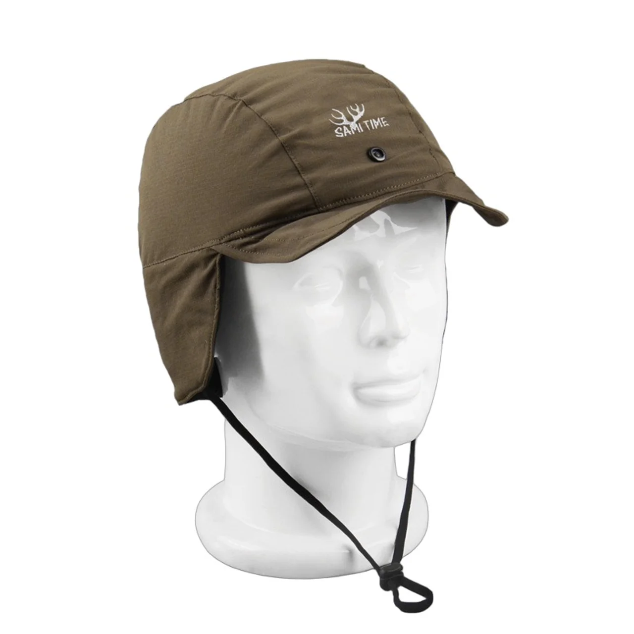 Hovedproduktbilde for 25-47-drc-8288 Faxi Nylon Vindtett Vintercaps med Ørelapper