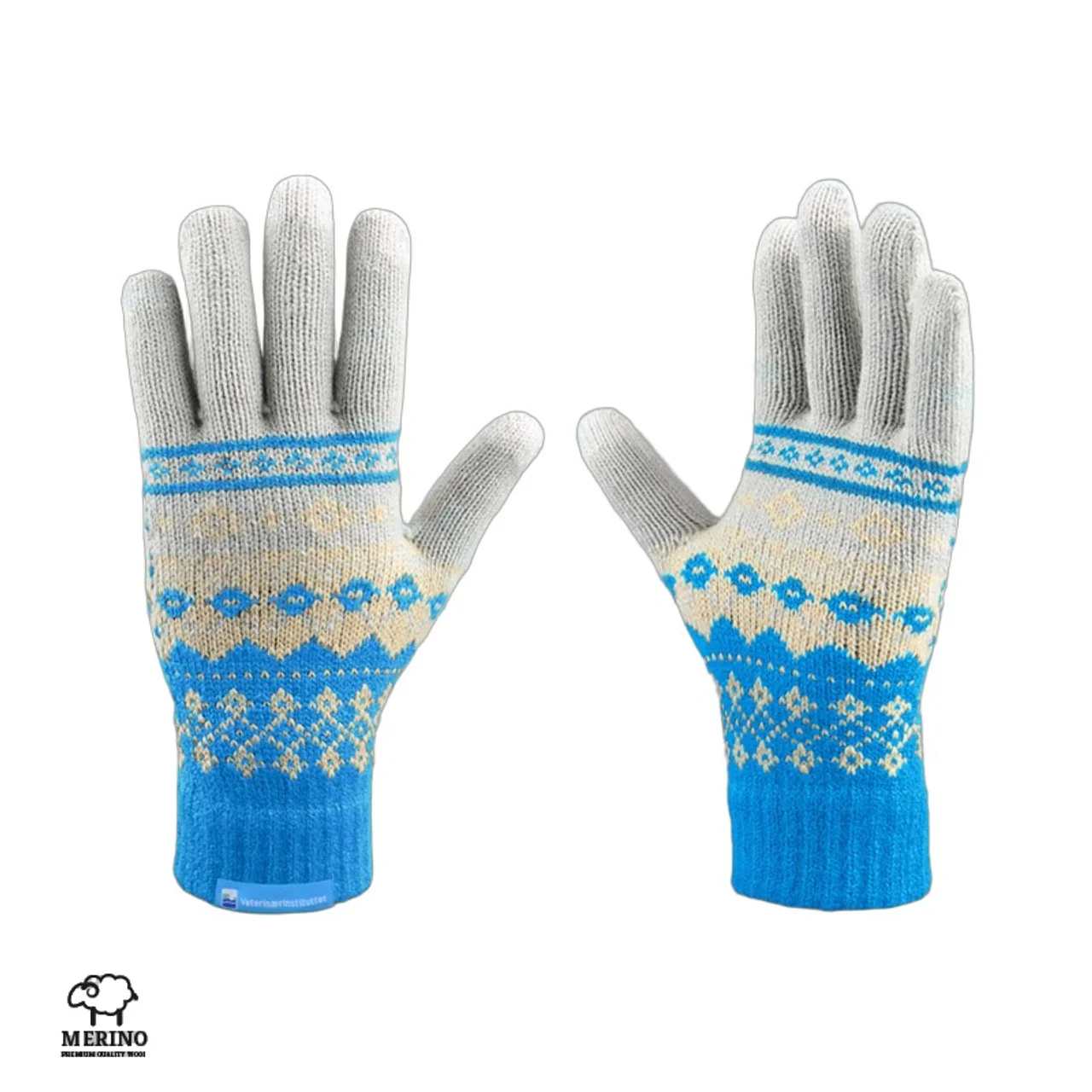 Hovedproduktbilde for 25-47-drc-8299 Eri Merinoull Jacquardstrikkede Touch Hansker