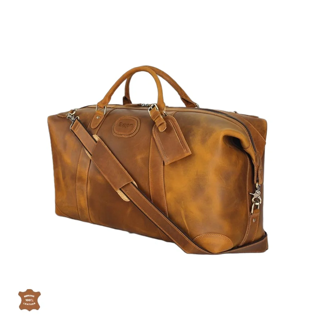 Hovedproduktbilde for 25-47-drc-9920 Hotan Retro Skinn Weekendbag
