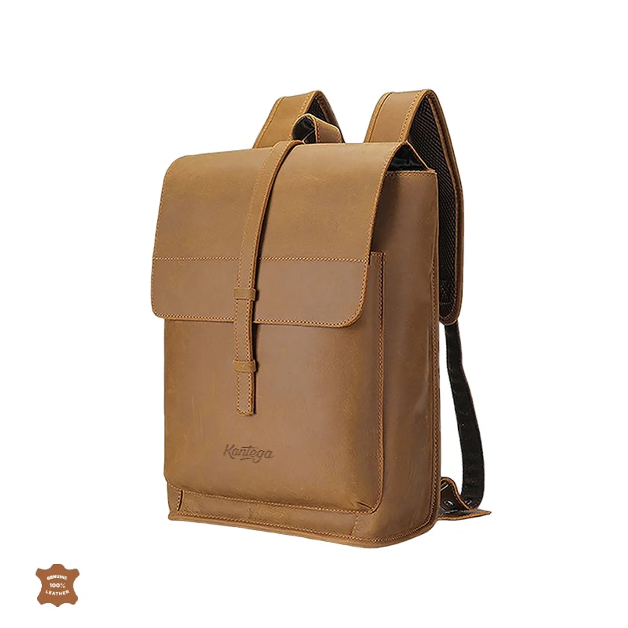 Hovedproduktbilde for 25-47-drc-9936 Bergerac Retro Lær 15L Ryggsekk