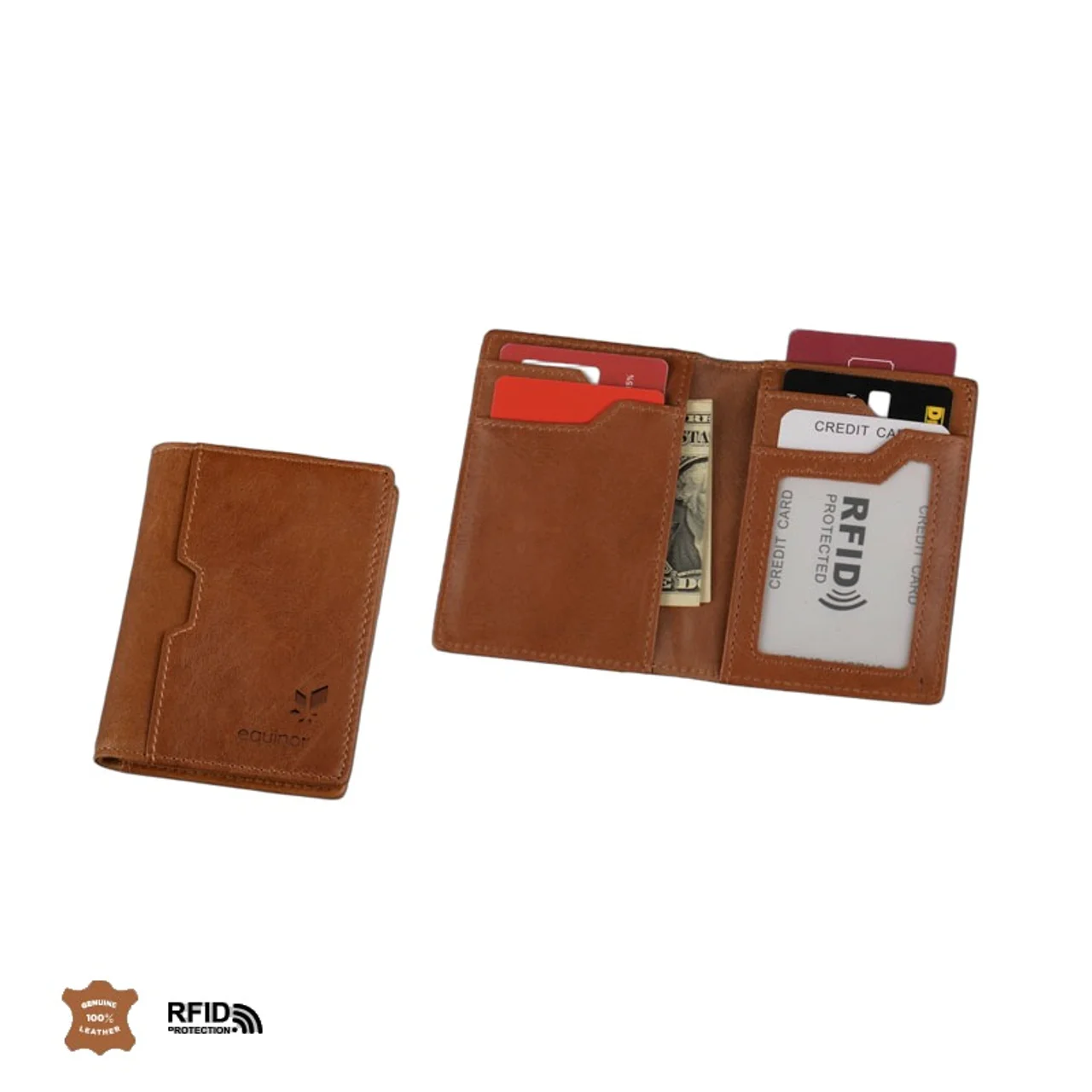 Hovedproduktbilde for 25-47-drc-9992 Moya Lær RFID Kortholder