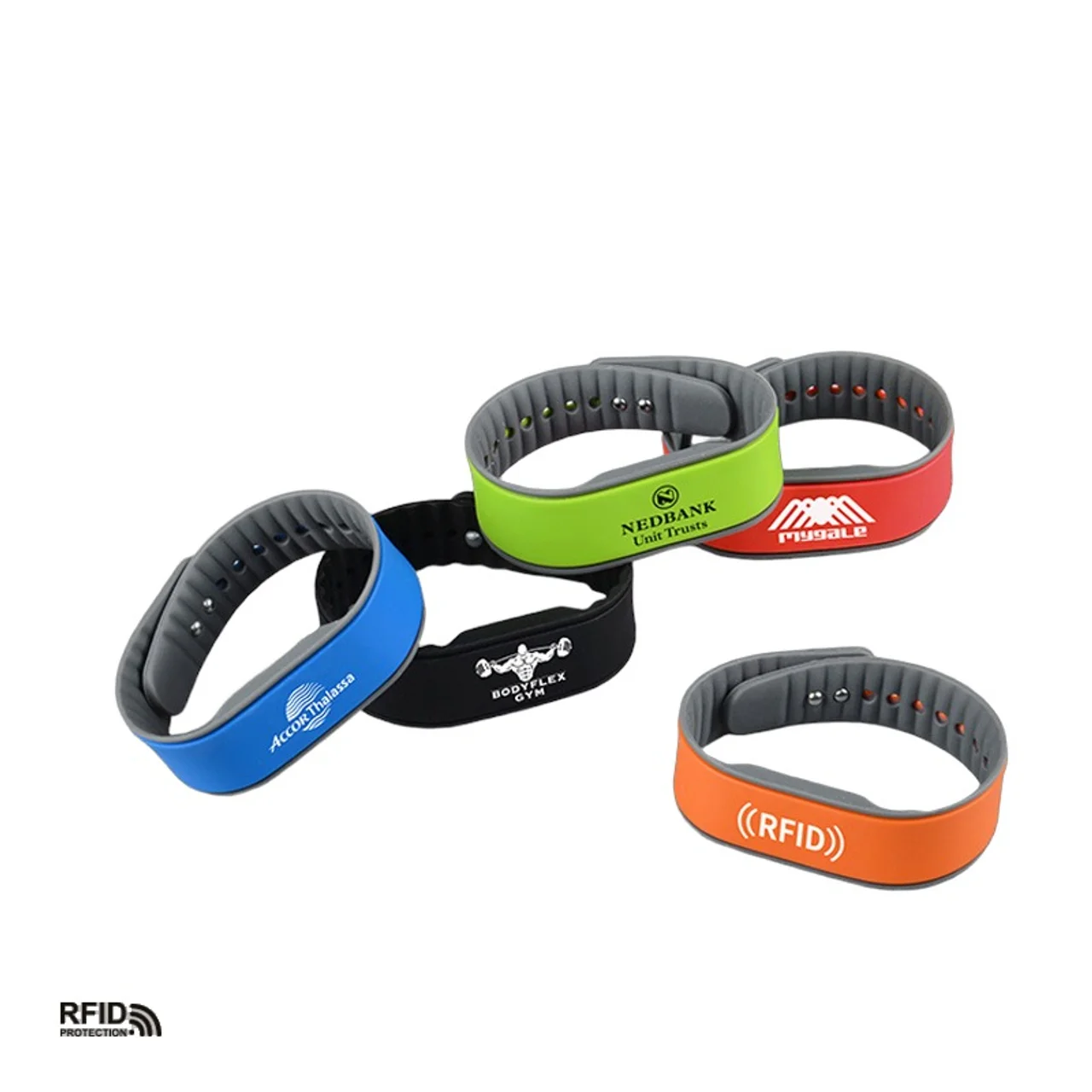 Hovedproduktbilde for 25-47-drd-5371 Köflach Silikon Tofarget RFID Armbånd