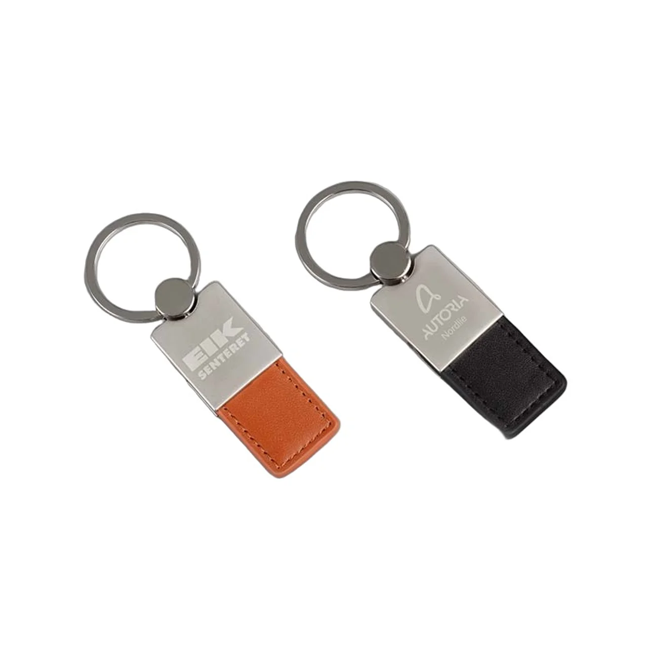 Hovedproduktbilde for 25-47-drd-5639 Louis Lær og Metall  Nøkkelring