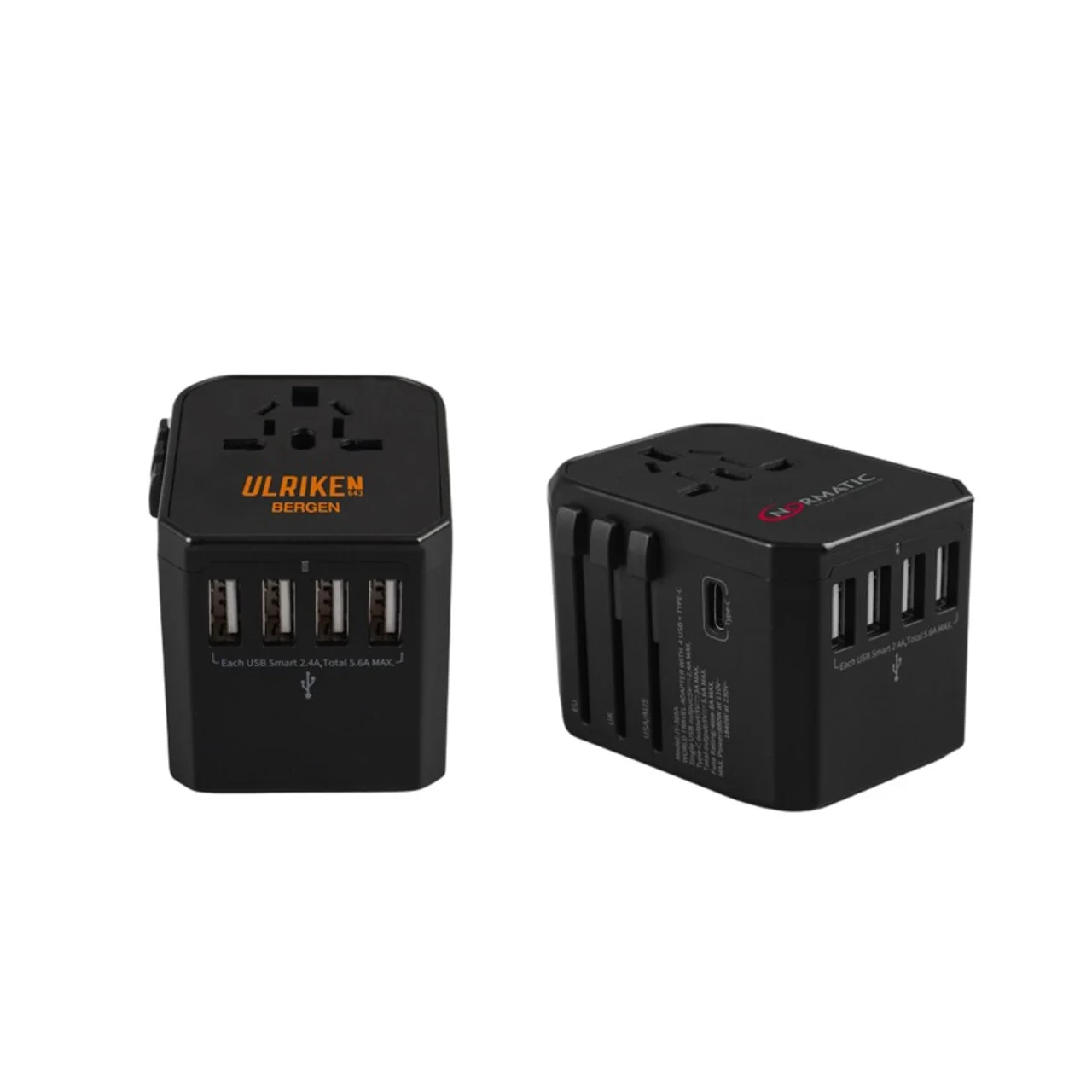 Hovedproduktbilde for 25-47-drd-5788 Kivo Reiseadapter med USB-A og USB-C