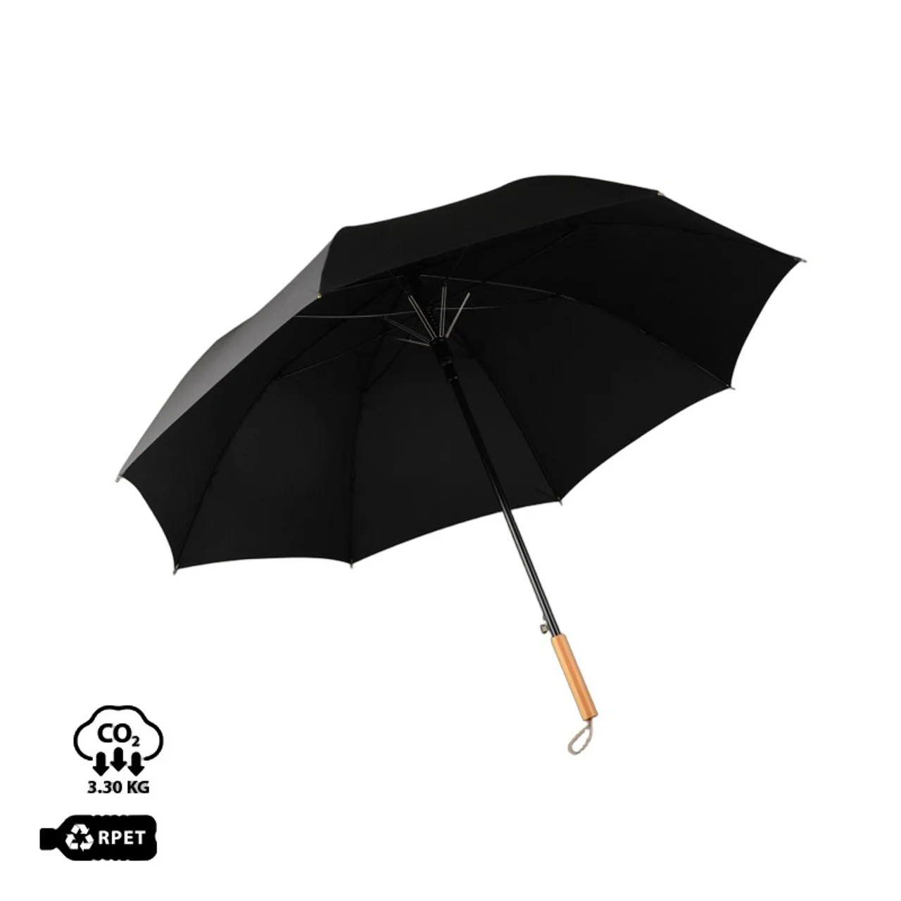 Hovedproduktbilde for 25-47-drd-5834 Avenor RPET 27” Stormsikker Paraply med Bambushåndtak