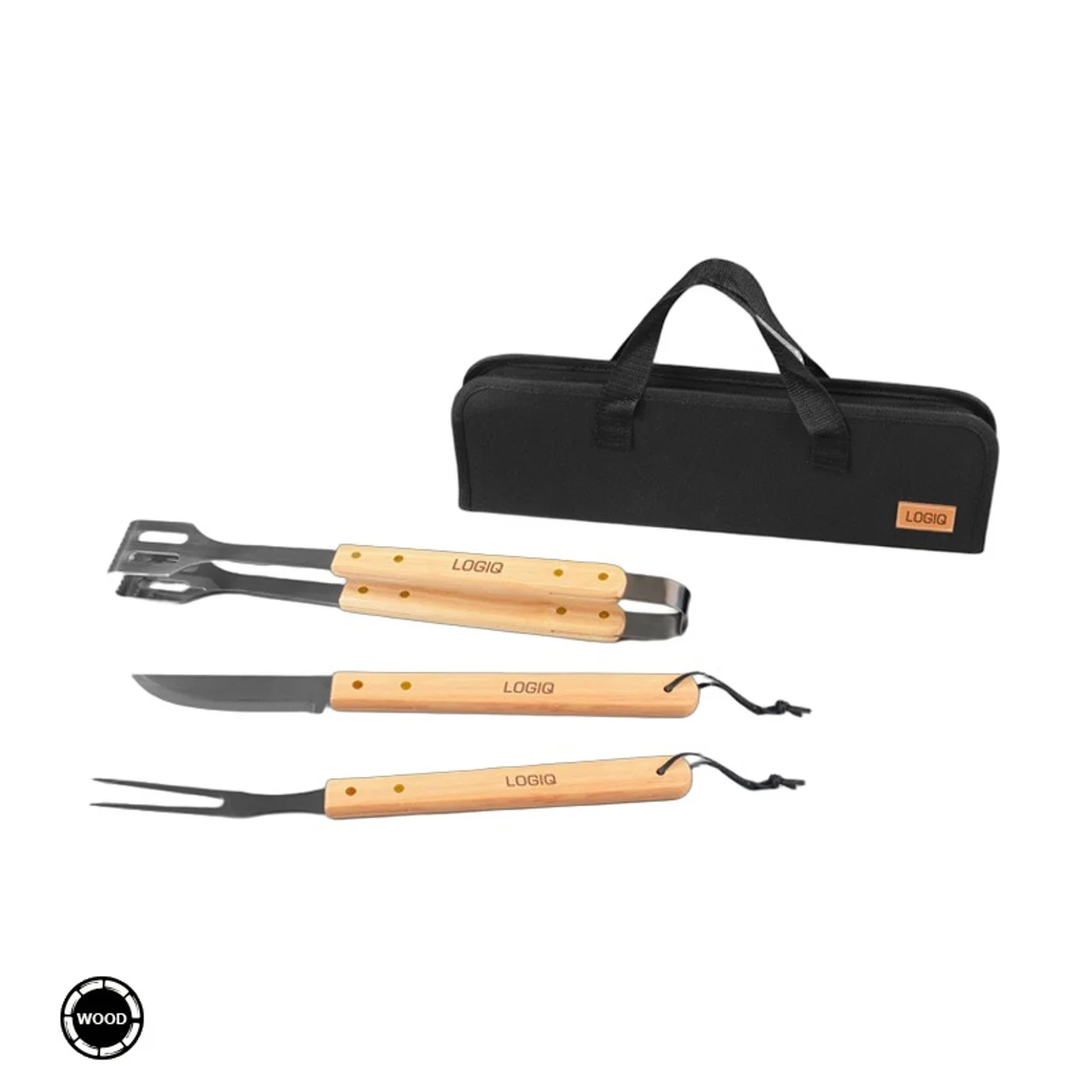 Hovedproduktbilde for 25-47-drd-5942 Karas Rustfritt Stål og Tre 3 stk BBQ Sett