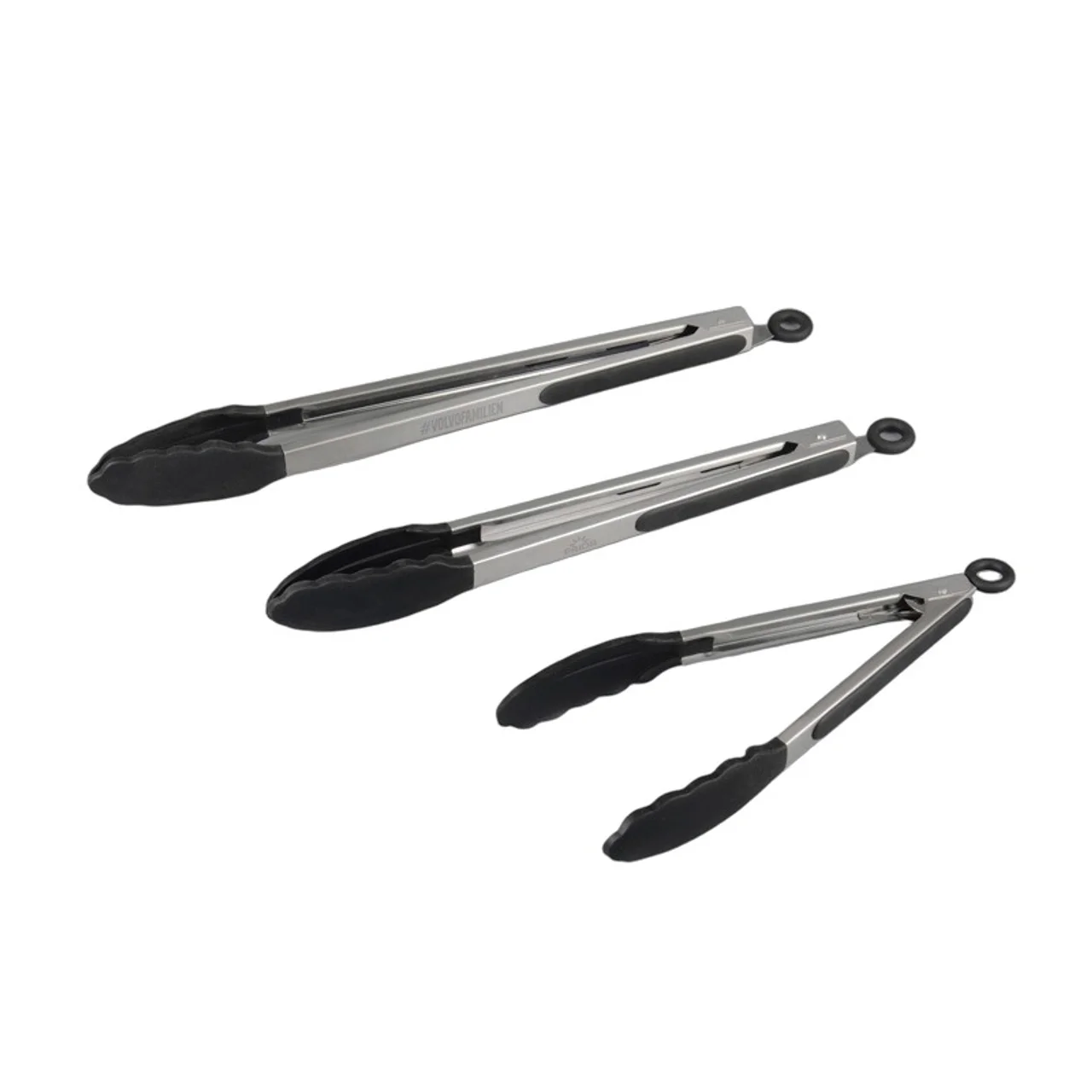 Hovedproduktbilde for 23 cm Askbre Rustfritt Stål Grilltang med Silikontupp