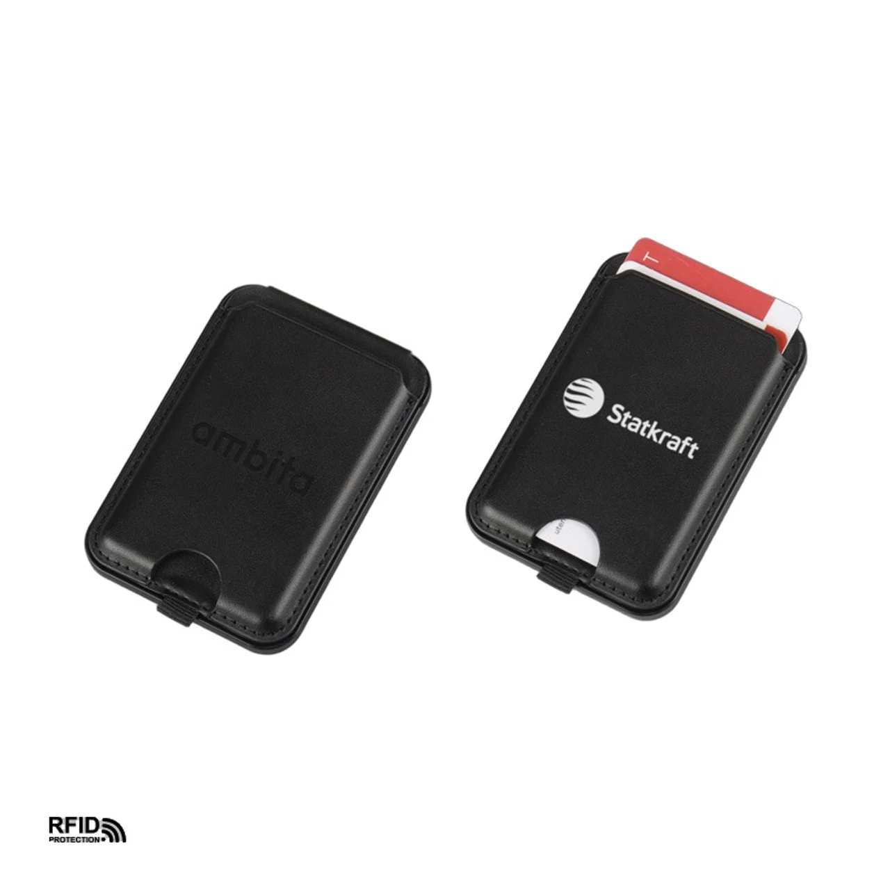 Hovedproduktbilde for 25-47-drd-5971 Karkila PU-lær RFID Kortholder med Telefonstativ