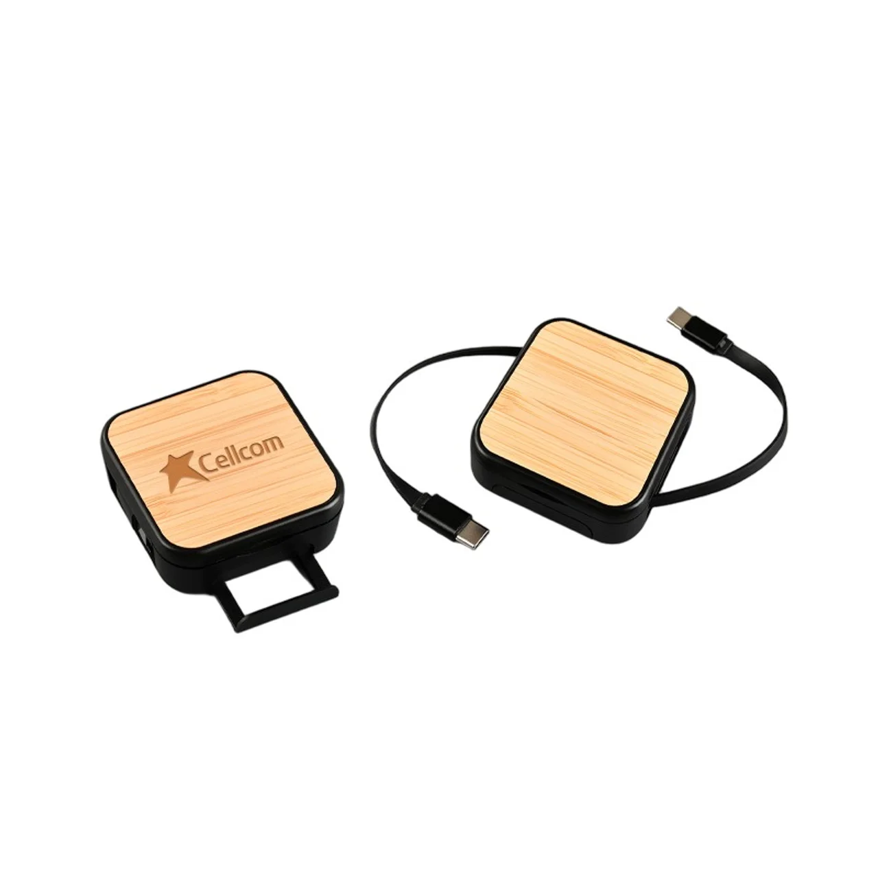 Hovedproduktbilde for 25-47-drd-6192 Lomtind Bambus 6-i-1 Uttrekkbar Ladekabel