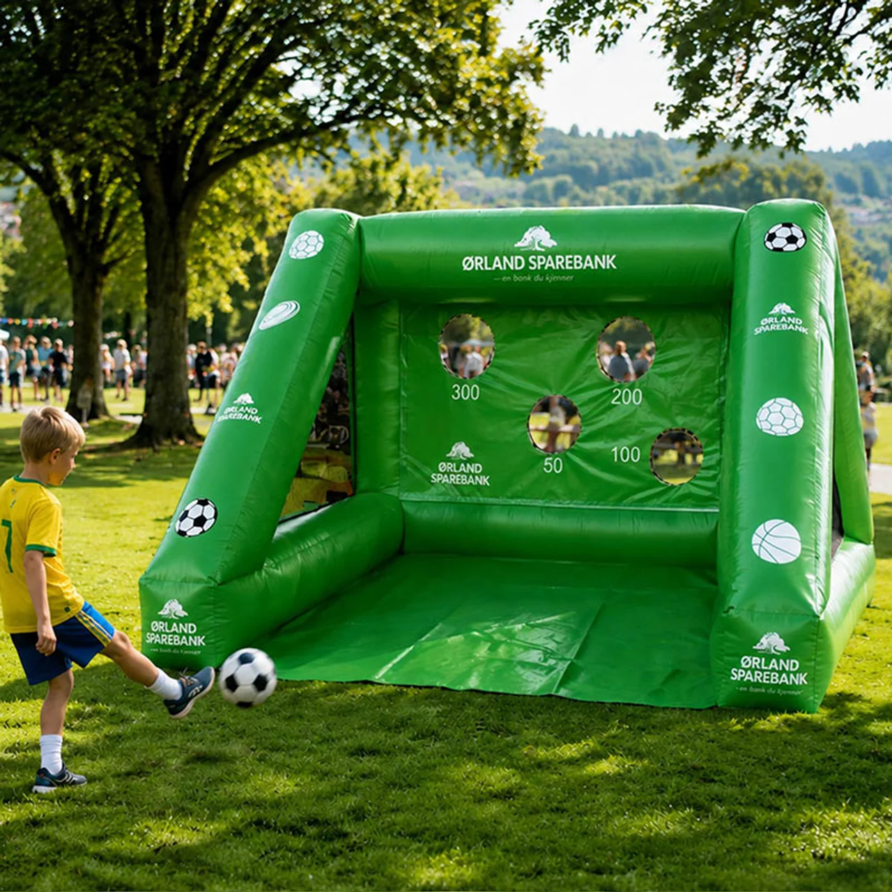 Hovedproduktbilde for 25-47-drd-6328 Wembley PVC Oppblåsbart Fotballmål 10 Fot