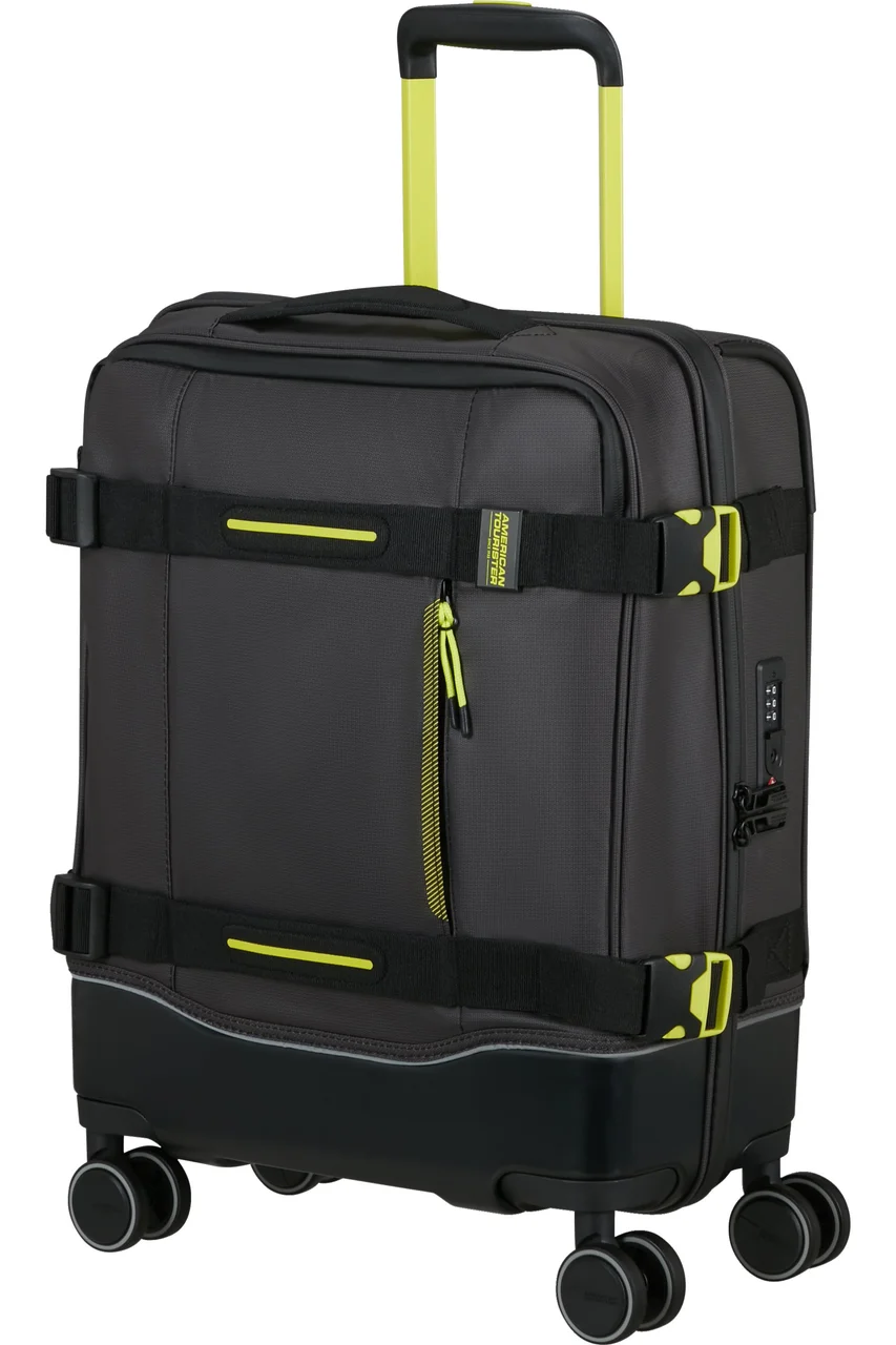 Hovedproduktbilde for Coated Black/Lime American Tourister Urban Track Koffert med 4 hjul 55 cm
