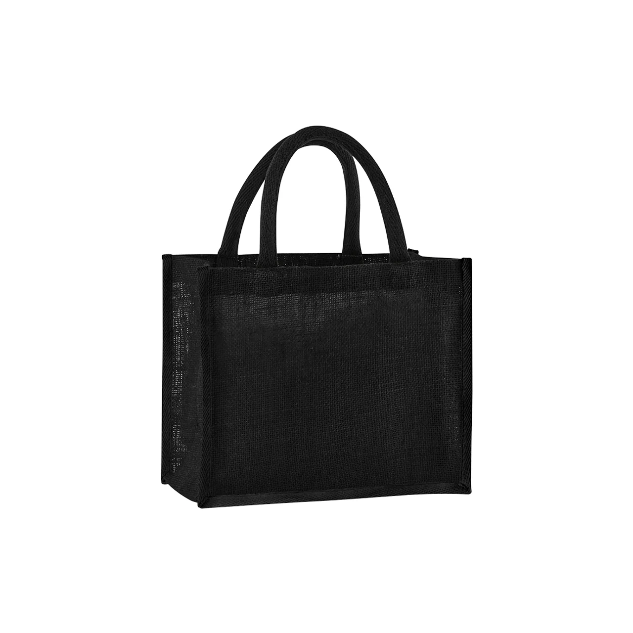 Hovedproduktbilde for Black/Black Westford Mill Natural Starched Midi Tote Jute 14L Handlenett