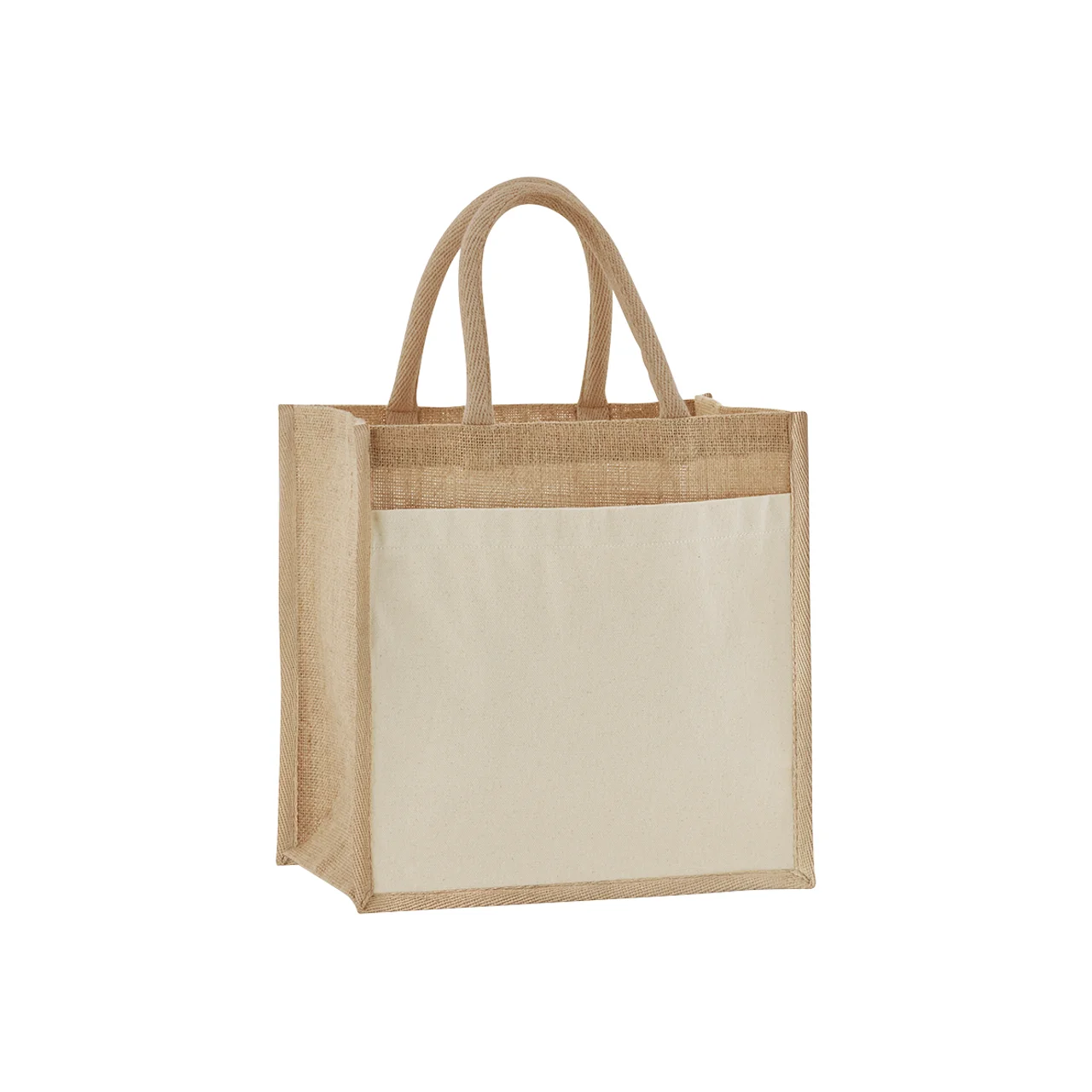 Hovedproduktbilde for Natural Westford Mill Natural Starched Kanvaslomme Jute 14L Handlenett