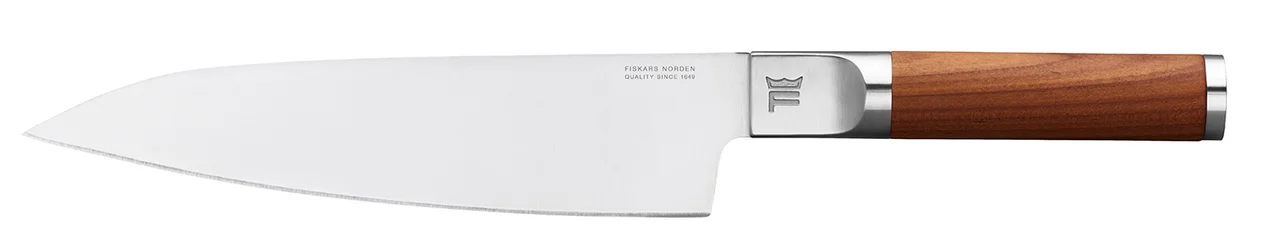 Hovedproduktbilde for Brun Fiskars Norden 20cm Stål Stor kokkekniv