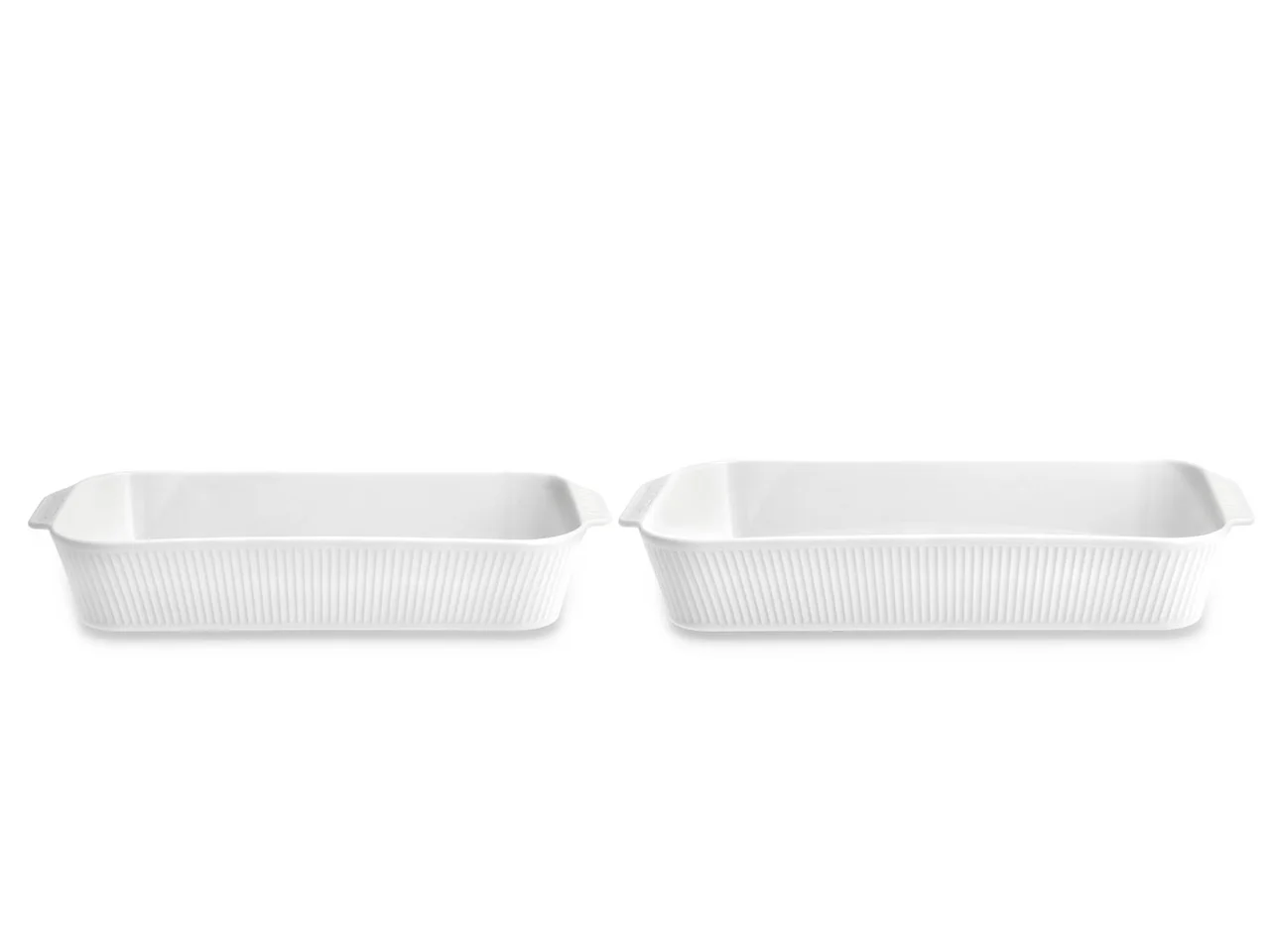 Hovedproduktbilde for Hvit Pillivuyt Plissé 2 stk Ildfast Form Sett