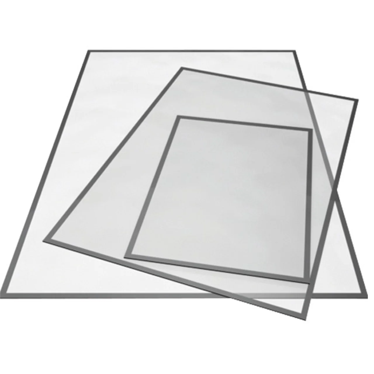 Hovedproduktbilde for 50x70 cm med hvit magnet Frontplast med Magnet