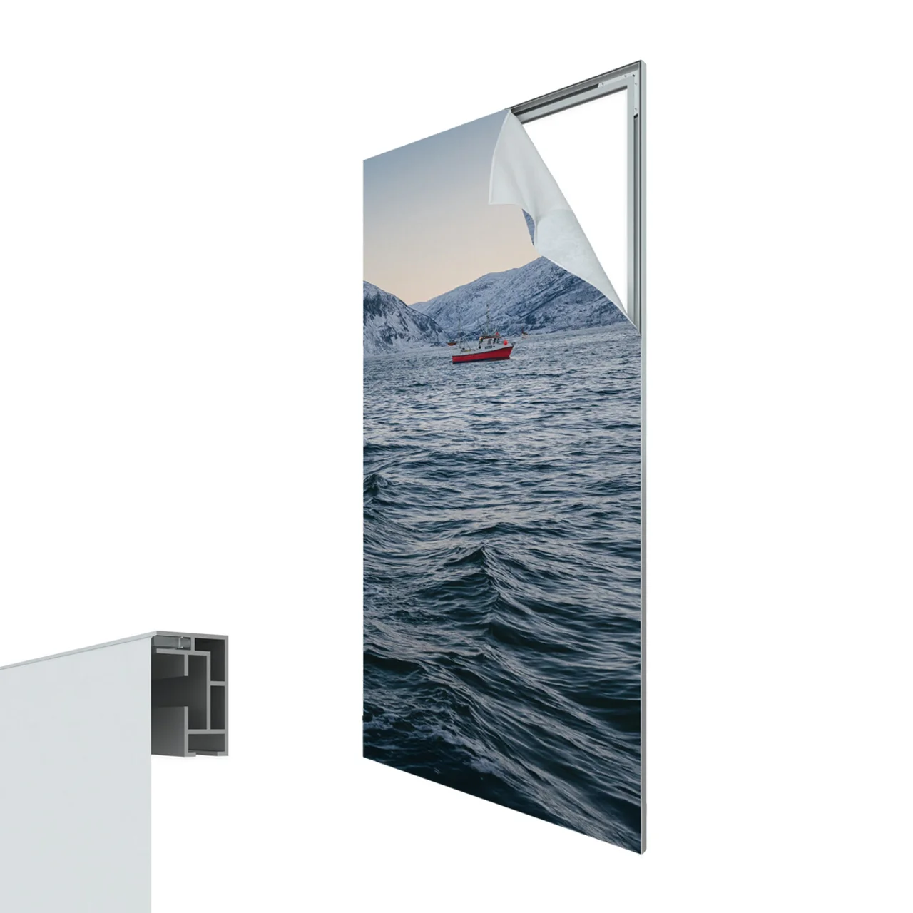 Hovedproduktbilde for 140x70cm Aluframe Veggramme 28 mm
